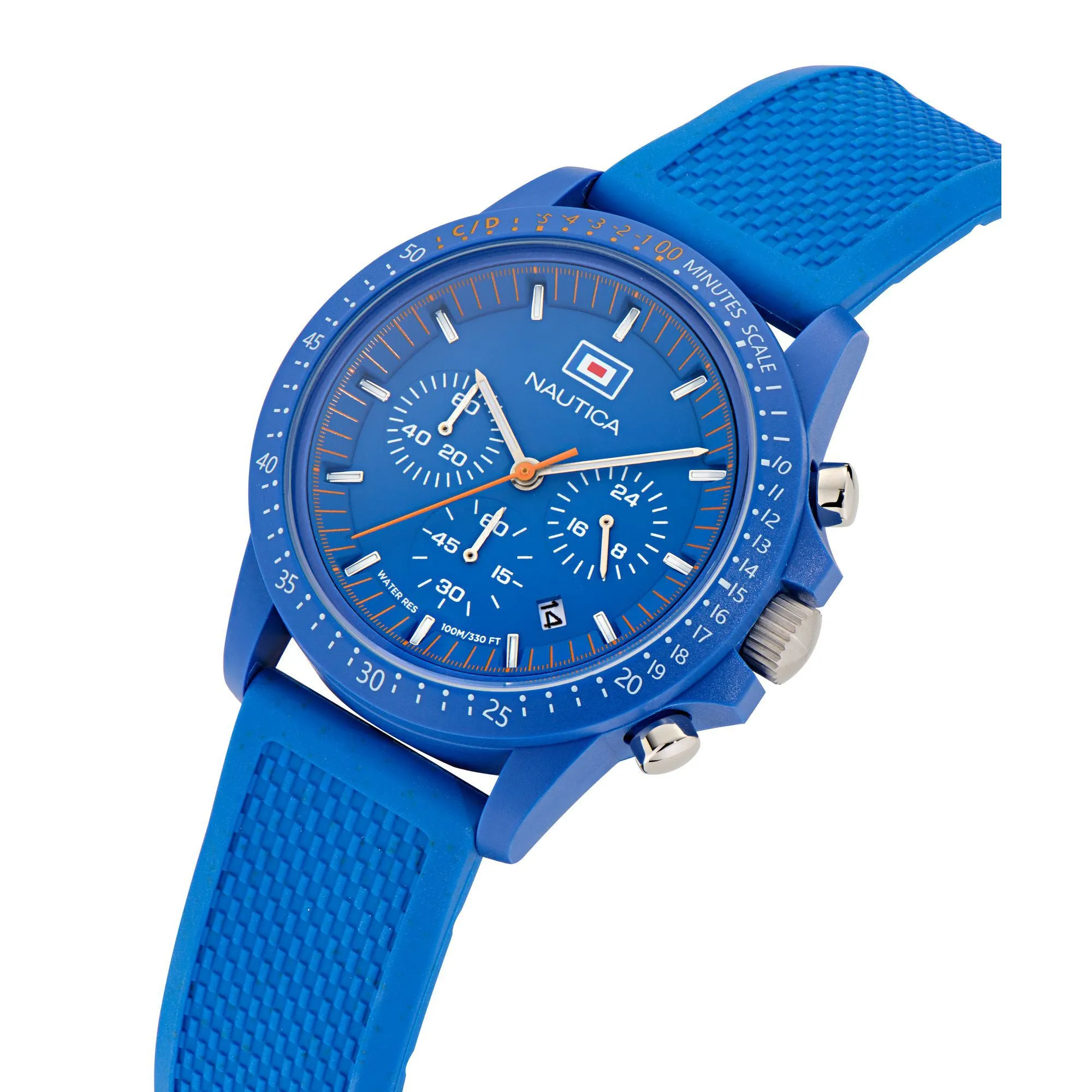 Nautica Mens Nautica One Wheat Fiber Strap 3-Hand Watch Nautica Clothing