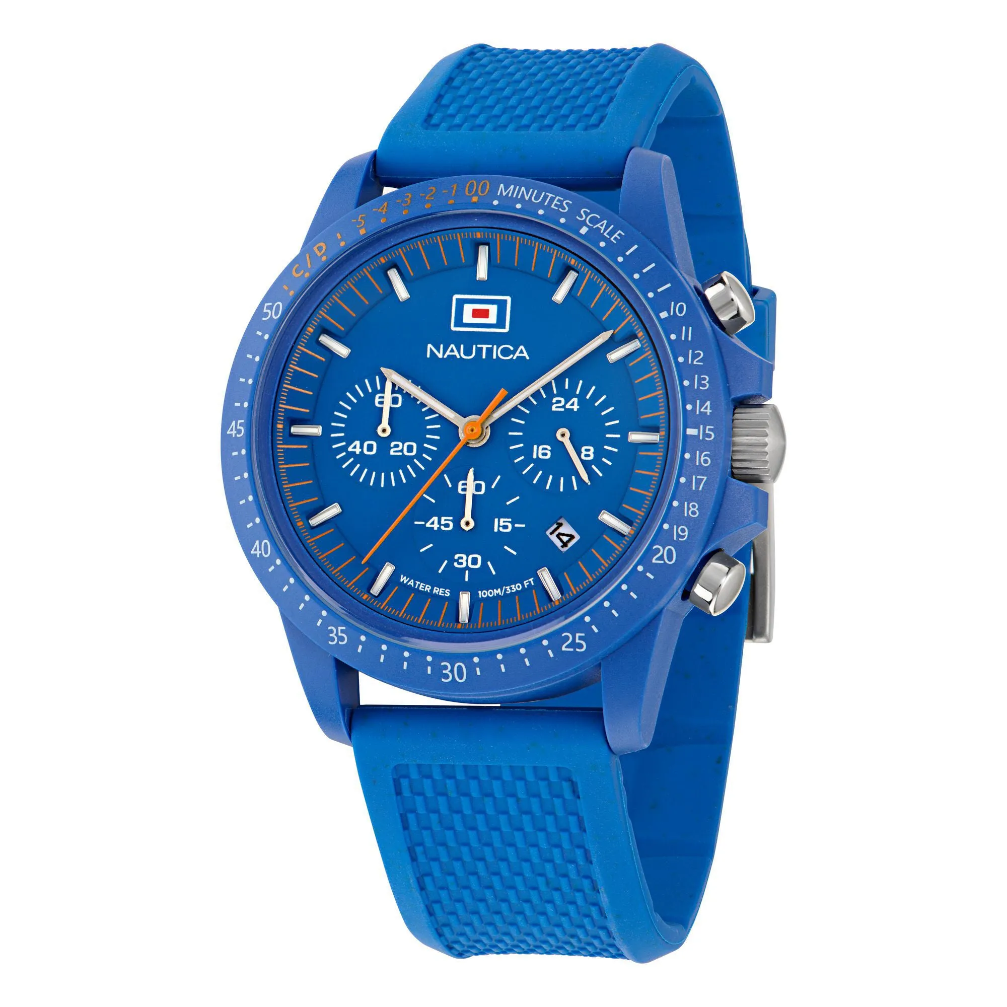 Nautica Mens Nautica One Wheat Fiber Strap 3-Hand Watch Nautica Clothing