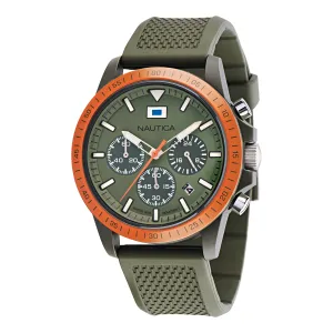Nautica Mens Nautica One Wheat Fiber Strap Chronograph Watch Nautica Clothing