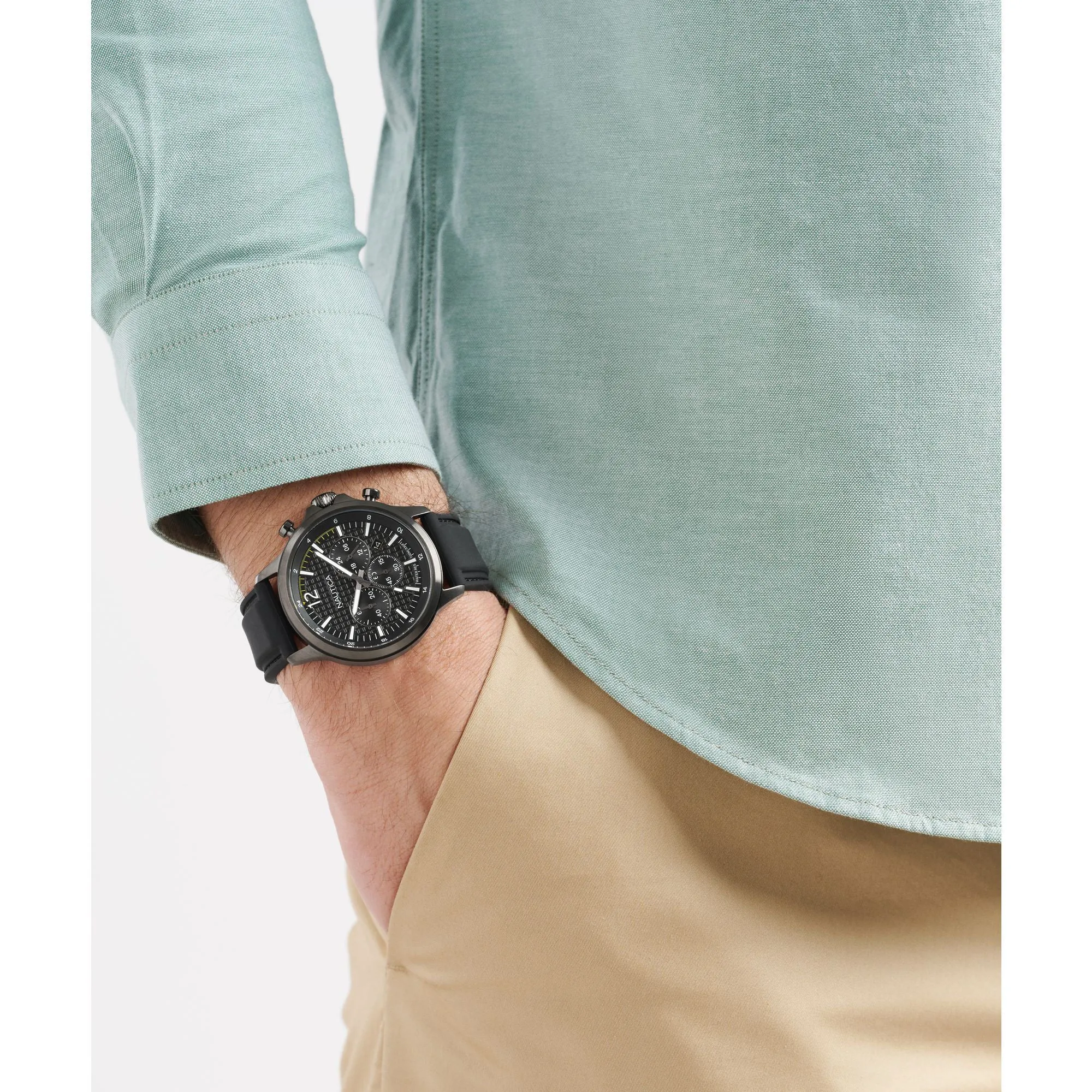 Nautica Mens Nct Blue Ocean Silicone Watch Nautica Clothing
