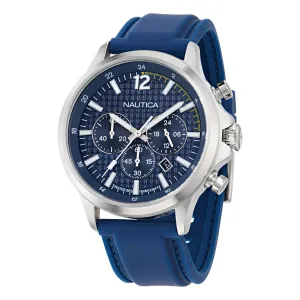 Nautica Mens Nct Blue Ocean Silicone Watch Nautica Clothing