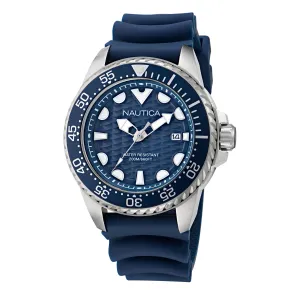 Nautica Mens Nct Sea Dive Silicone Strap 3-Hand Watch Nautica Clothing