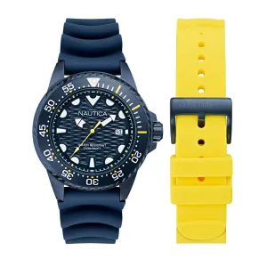 Nautica Mens Nct Sea Dive Silicone Watch Box Set Nautica Clothing
