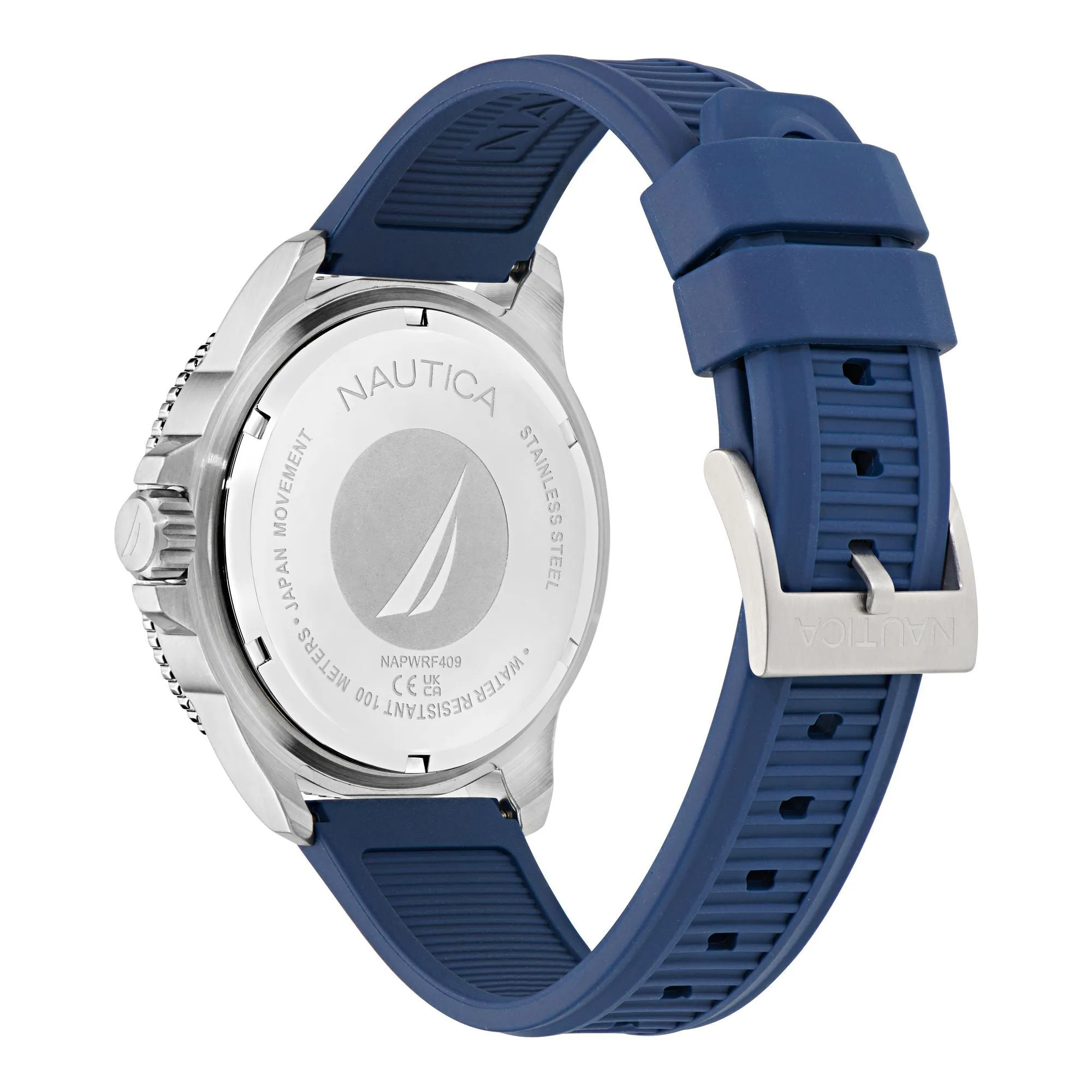 Nautica Mens Nct Windrose Wheat Fiber Strap 3-Hand Watch Nautica Clothing