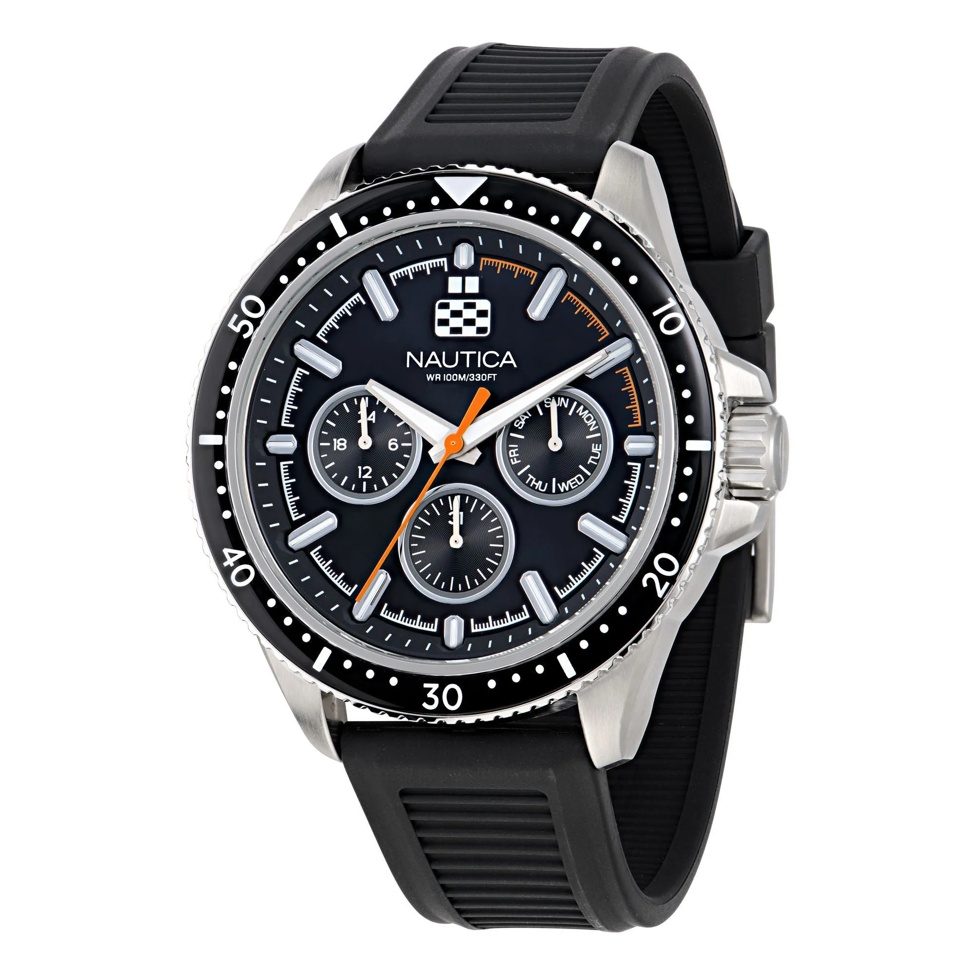 Nautica Mens Nct Windrose Wheat Fiber Strap 3-Hand Watch Nautica Clothing