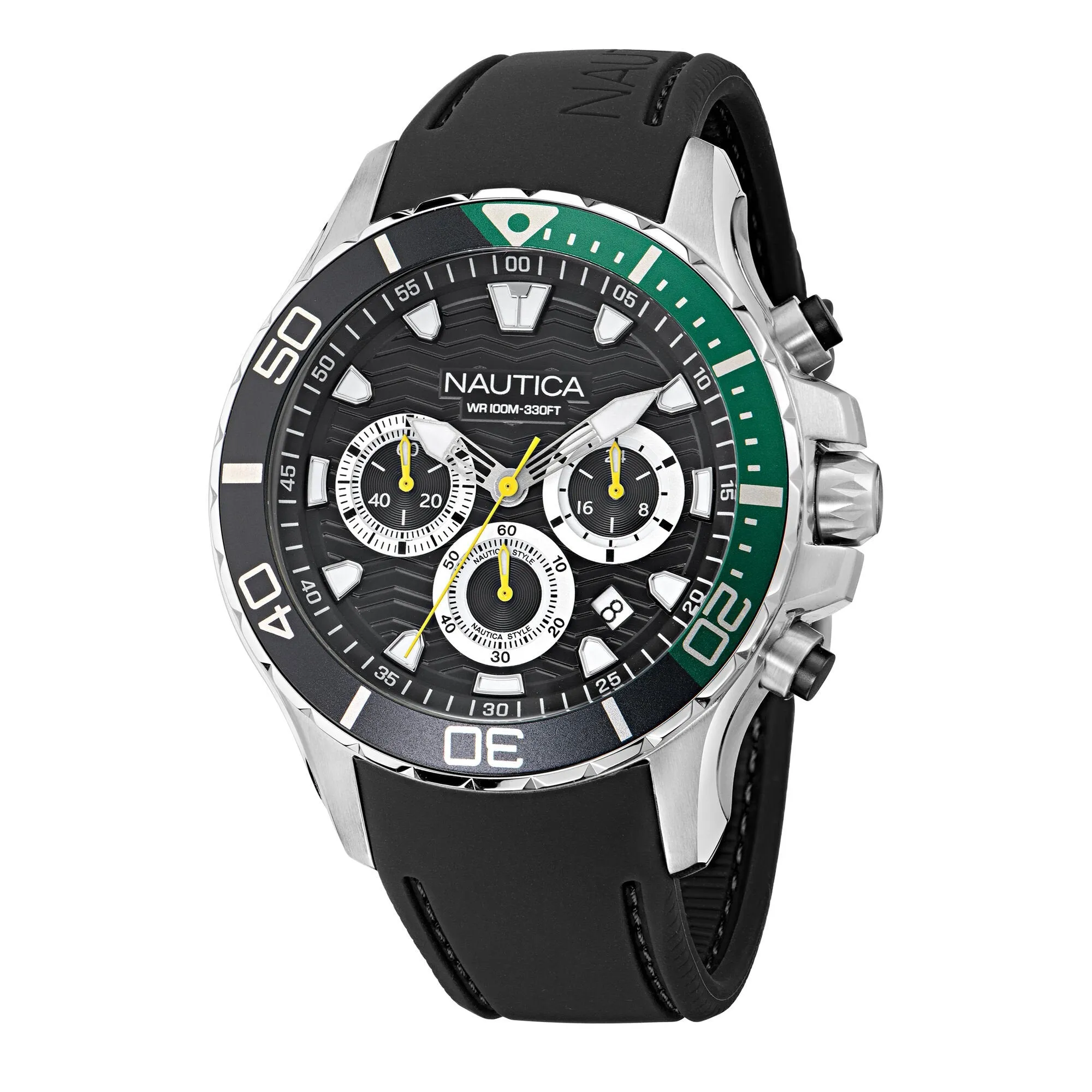 Nautica Mens Nst Chronograph Silicone Watch Nautica Clothing
