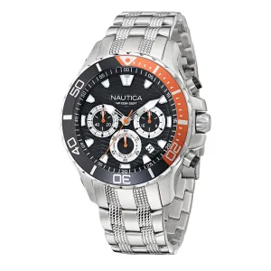 Nautica Mens Nst Chronograph Stainless Steel Watch Nautica Clothing