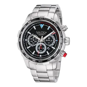 Nautica Mens Nst Stainless Steel Chronograph Watch Nautica Clothing