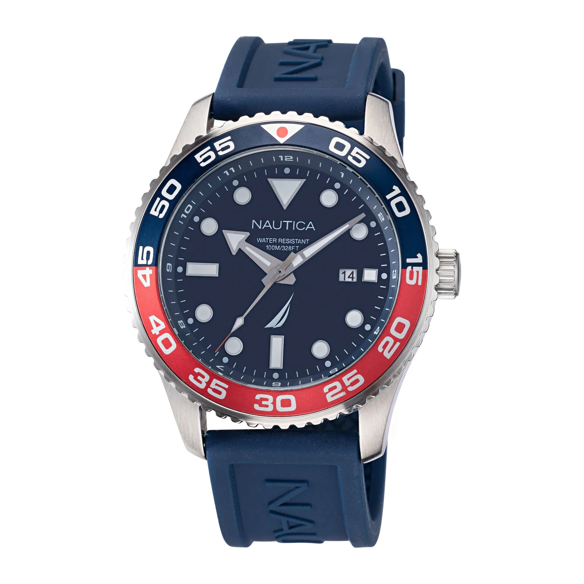 Nautica Men's Pacific Beach Stainless Steel And Silicone Watch Multi Nautica