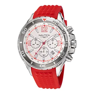 Nautica Men's Silicone Chronograph Watch Multi Nautica