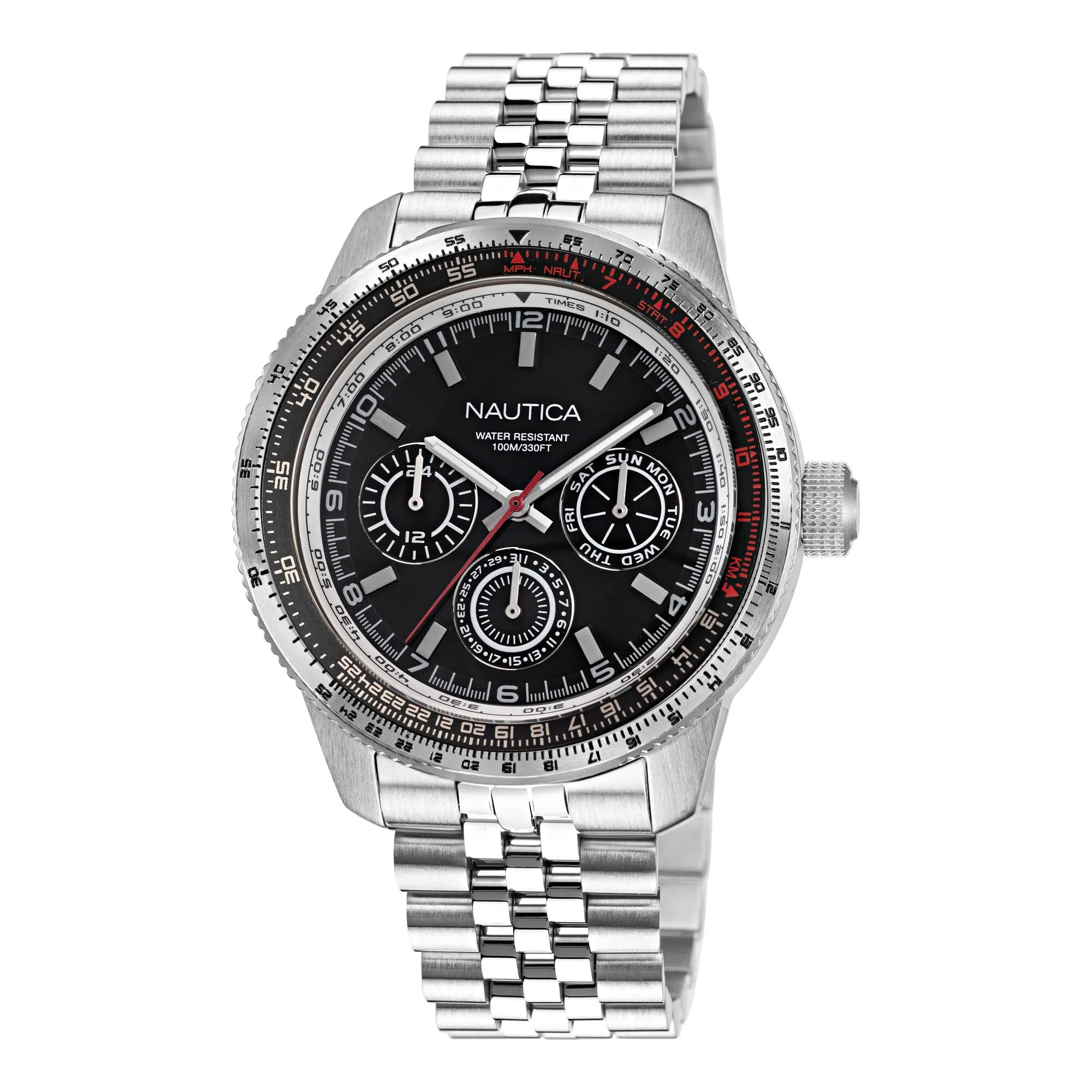 Nautica Men's Stainless Steel -Function Watch Multi Multi Nautica