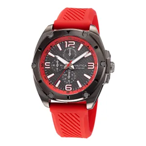 Nautica Men's Textured Silicone -Function Watch Multi Multi Nautica