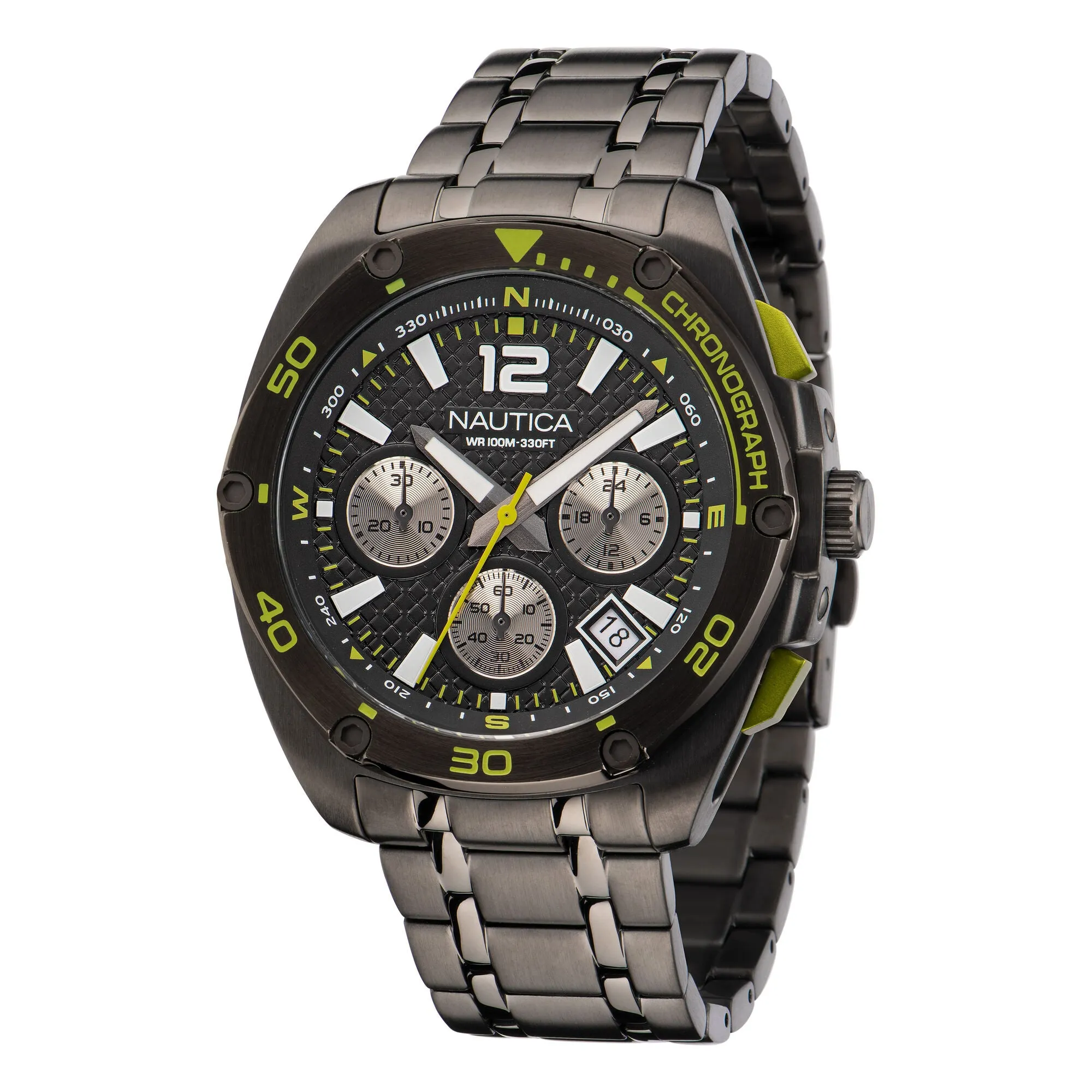 Nautica Men's Tin Can Bay Stainless Steel Chronograph Watch Multi Nautica