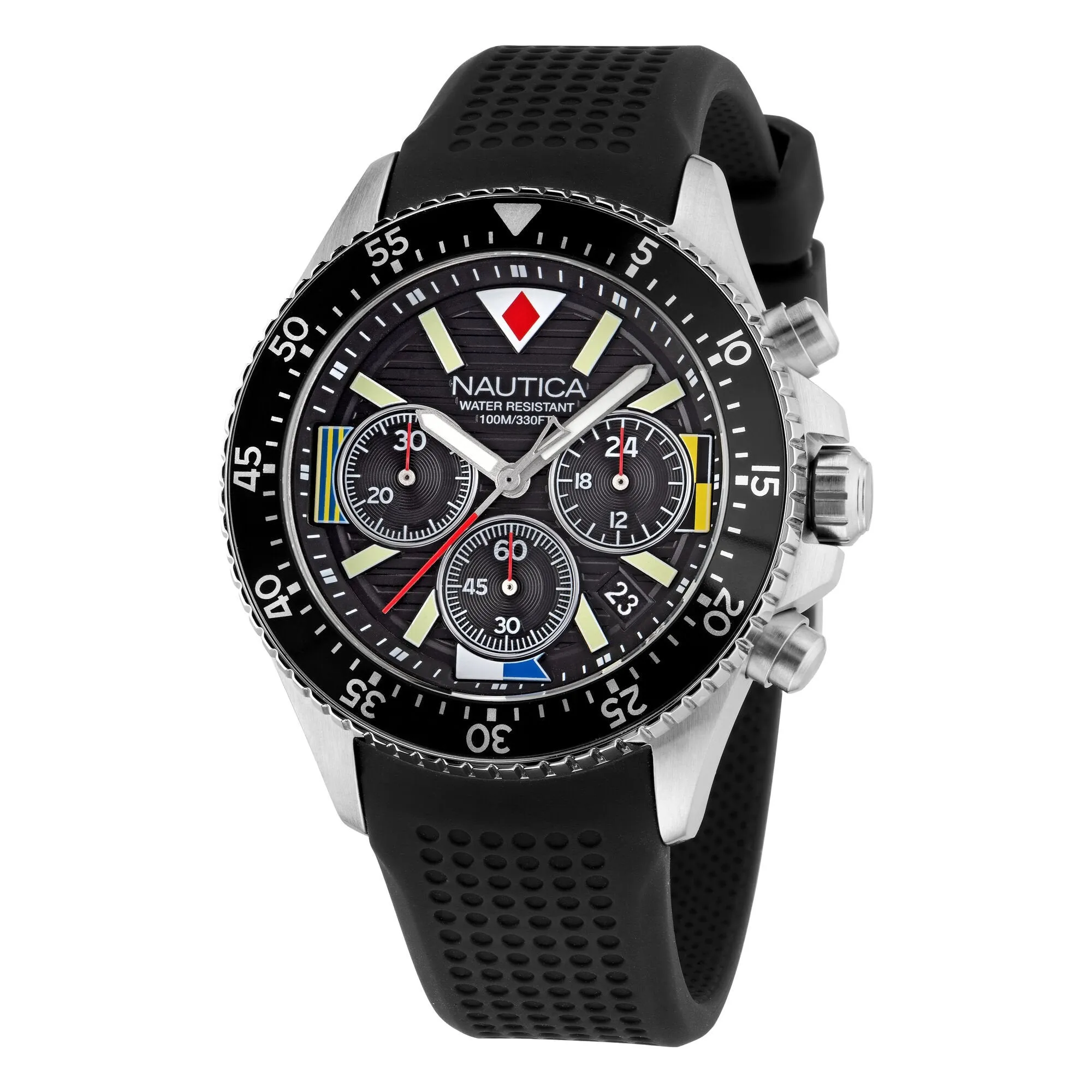 Nautica Men's Westport Recycled Silicone Chronograph Watch Multi Nautica