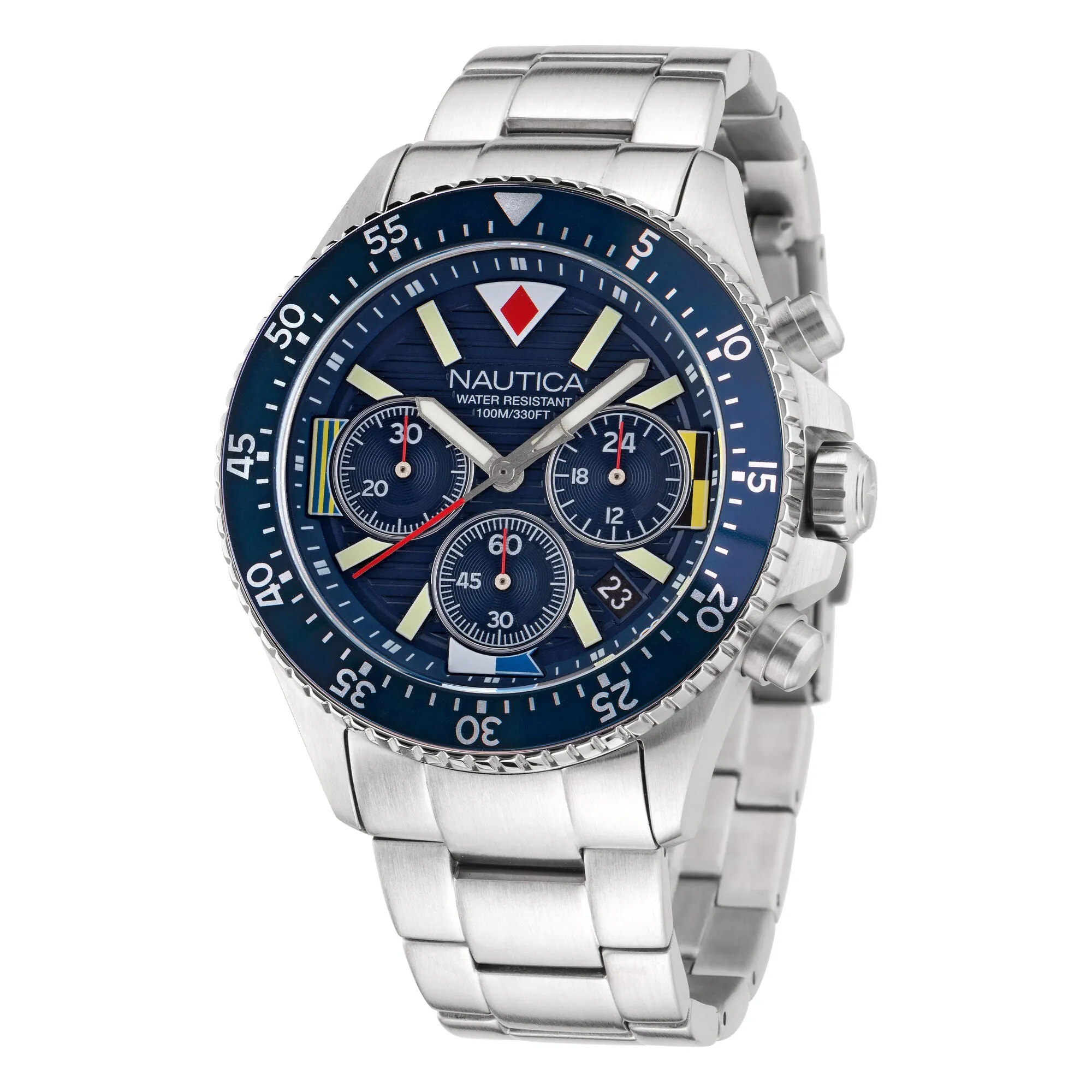 Nautica Men's Westport Recycled Stainless Steel Chronograph Watch Multi Nautica