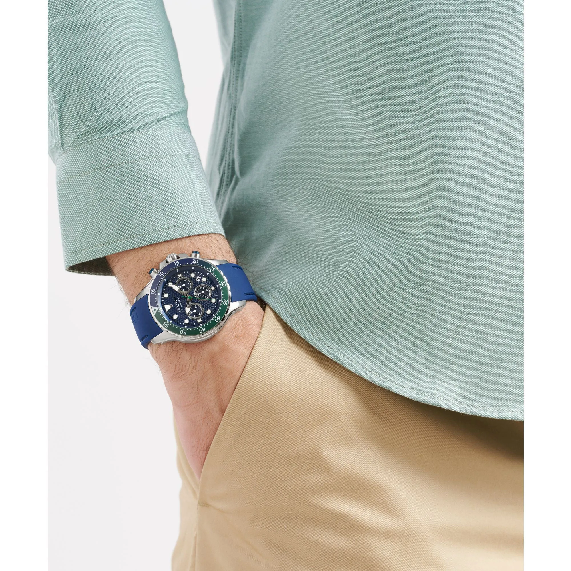 Nautica Nst Chronograph Silicone Watch Nautica Clothing