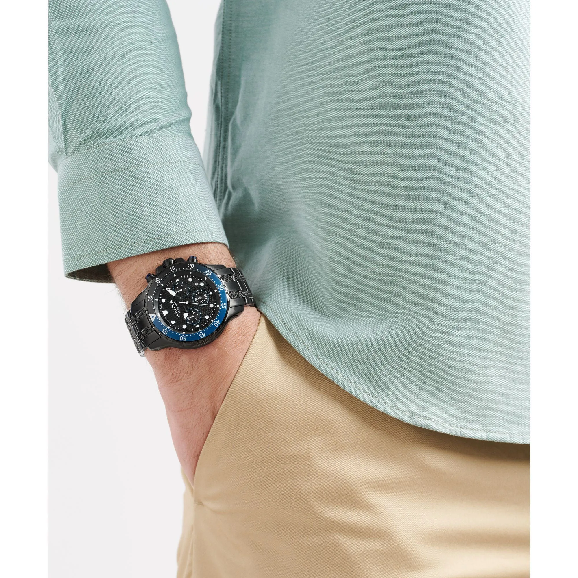Nautica Nst Chronograph Stainless Steel Watch Nautica Clothing
