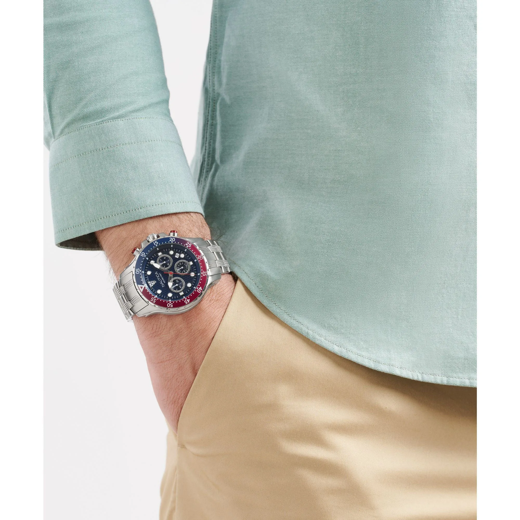 Nautica Nst Stainless Steel And Silicone Watch Box Set Nautica Clothing