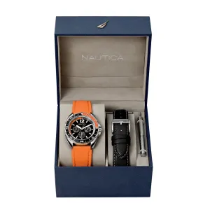 Nautica Sport Ring Watch Box Set - Orange Multi Nautica