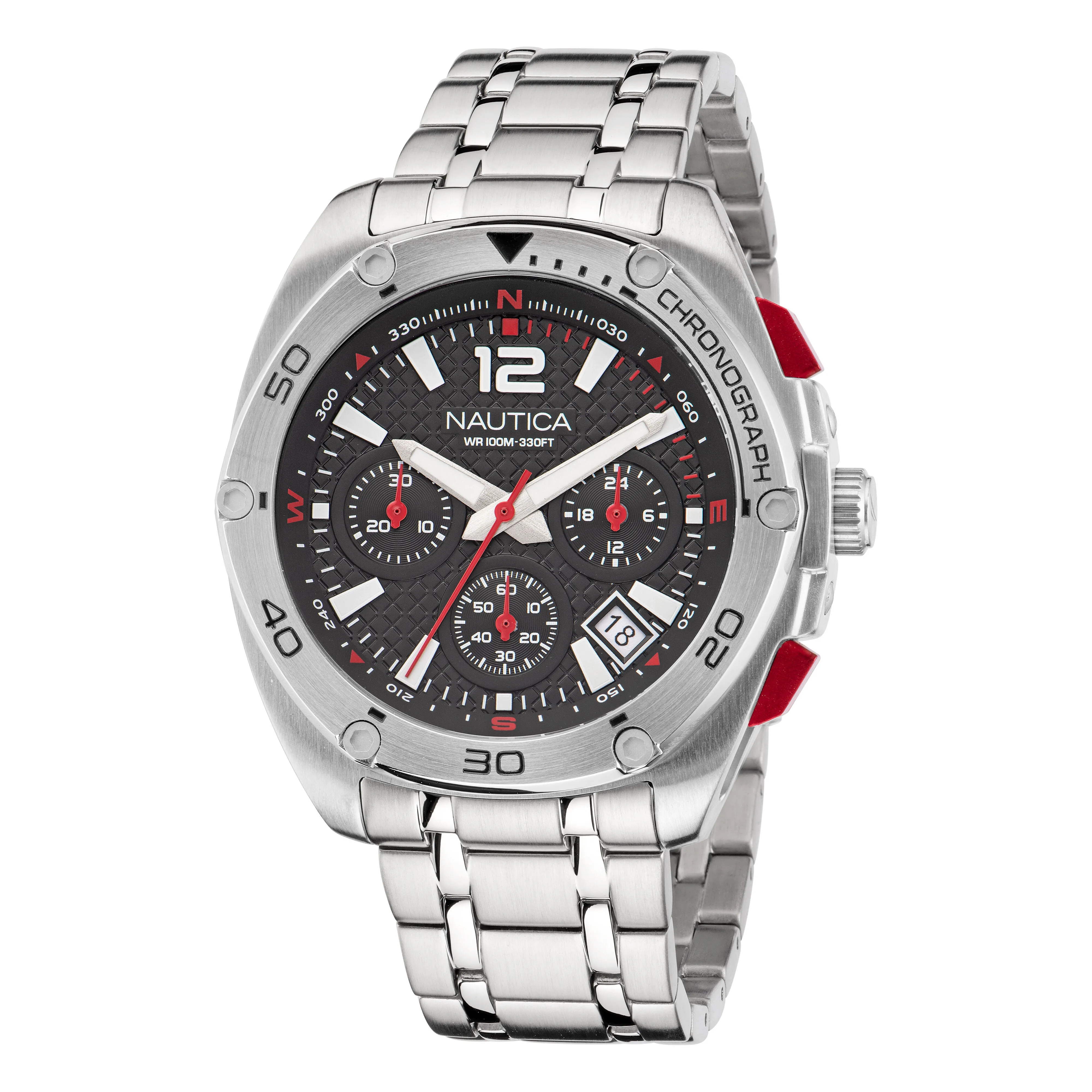 Nautica Tin Can Bay Stainless Steel Chronograph Watch Nautica Clothing