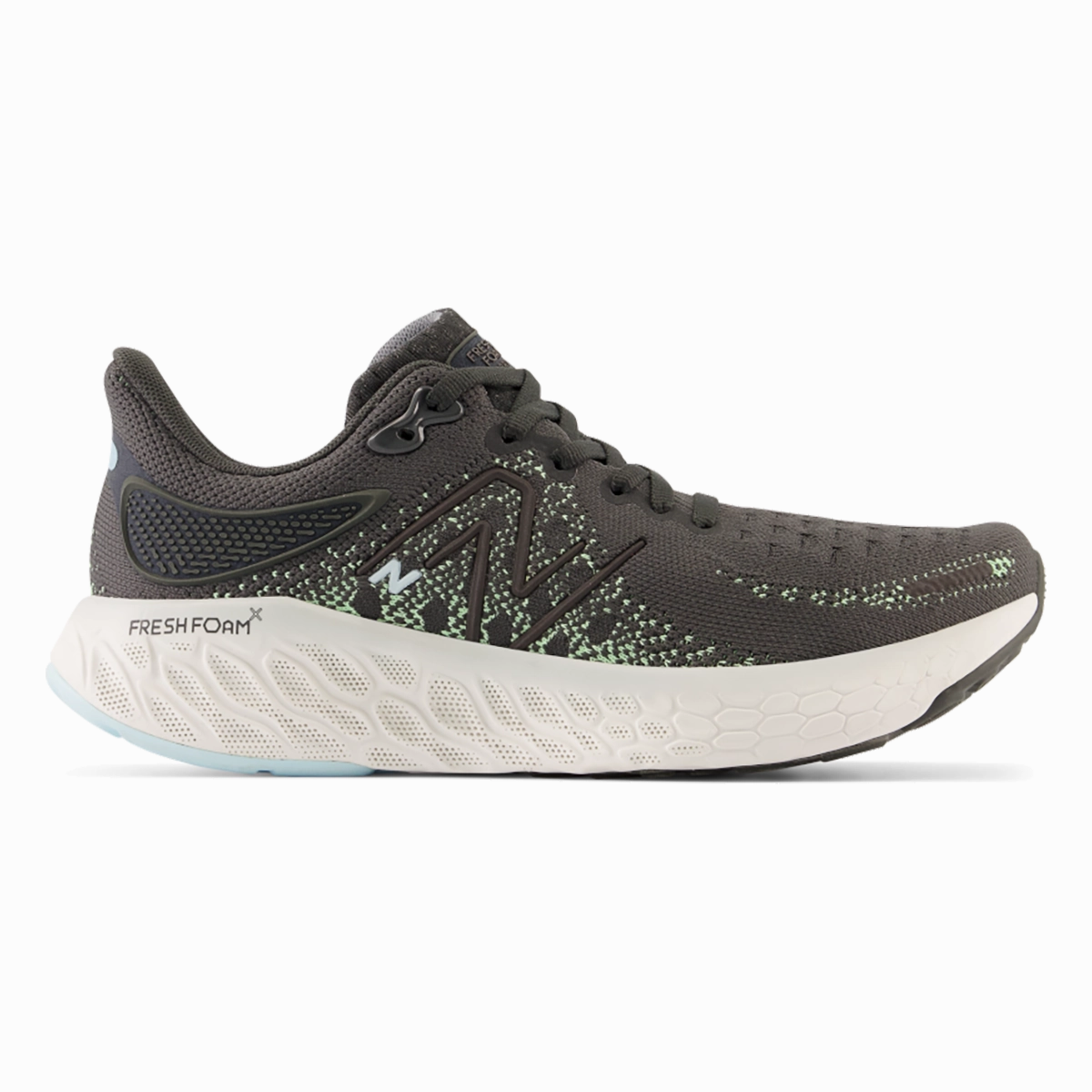 New Balance Fresh Foam X 1080 V12 - Blacktop - Green Aura - Bleach Blue Resilient Cosmopolitan