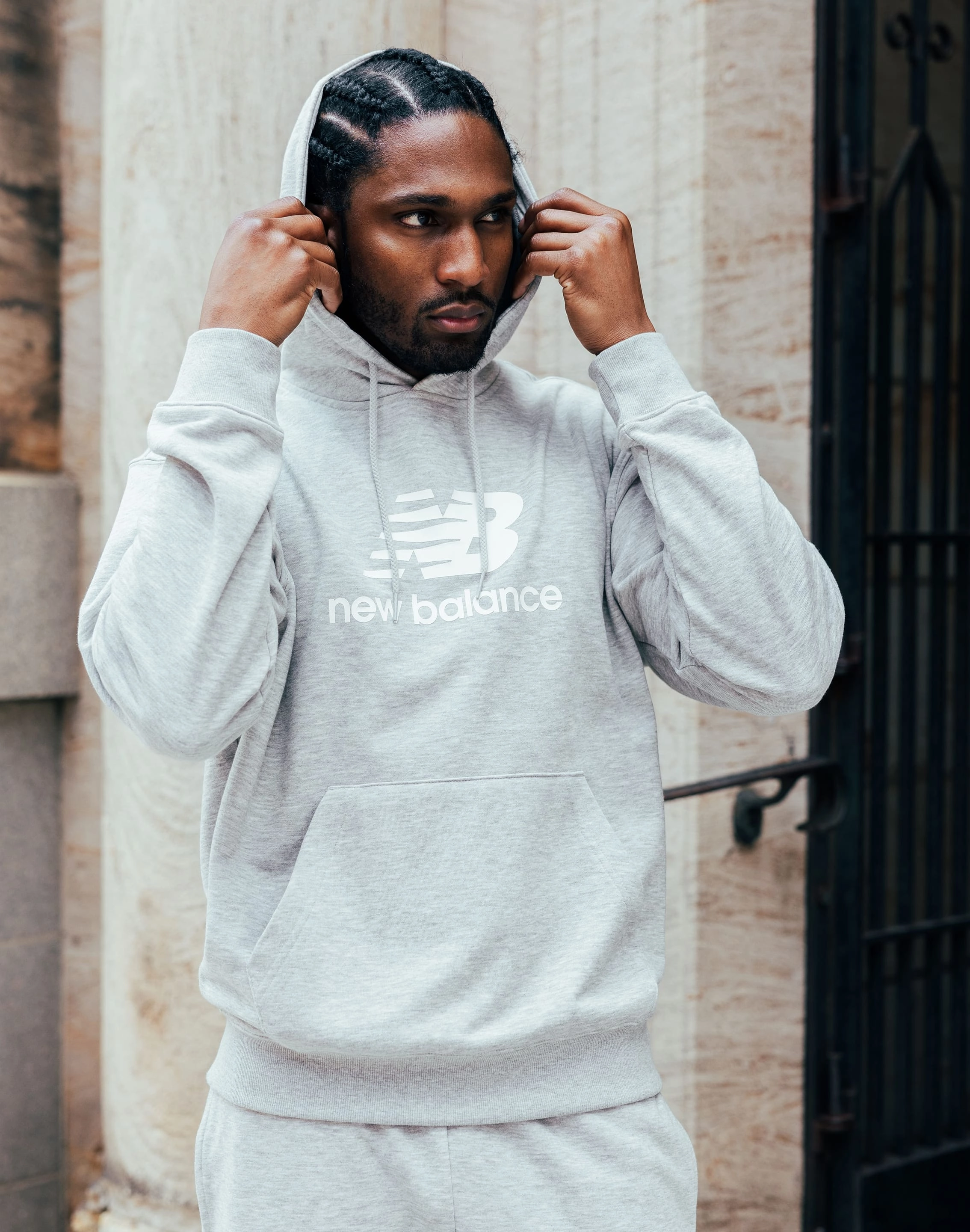 Leather - material fashion New Balance Sport Essentials French Terry Logo Hoodie Beachwear items