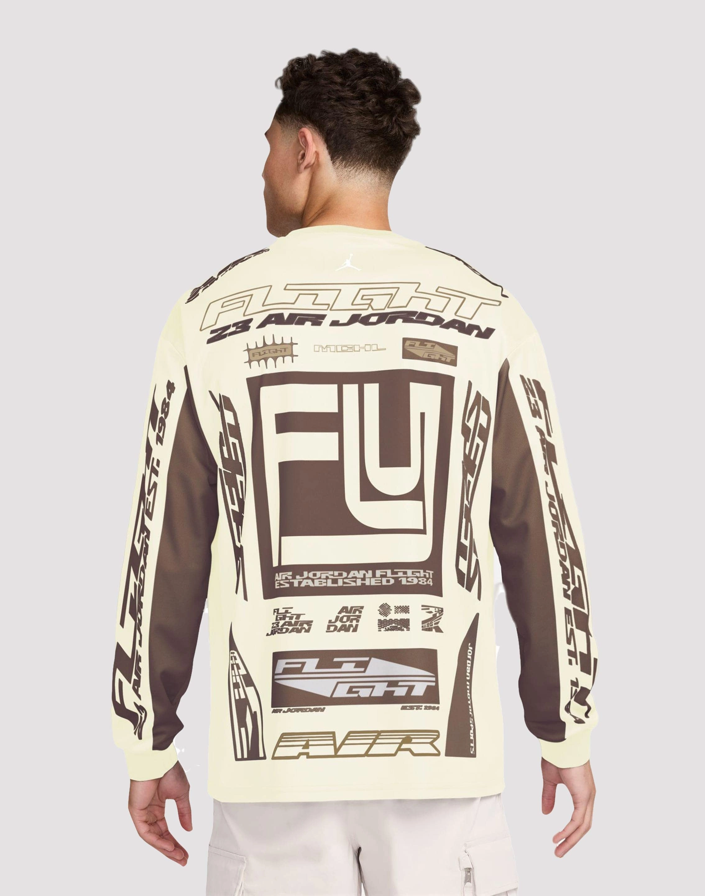 New fashion arrivals Jordan MVP Printed Longsleeve Archaeo Brown Shirt