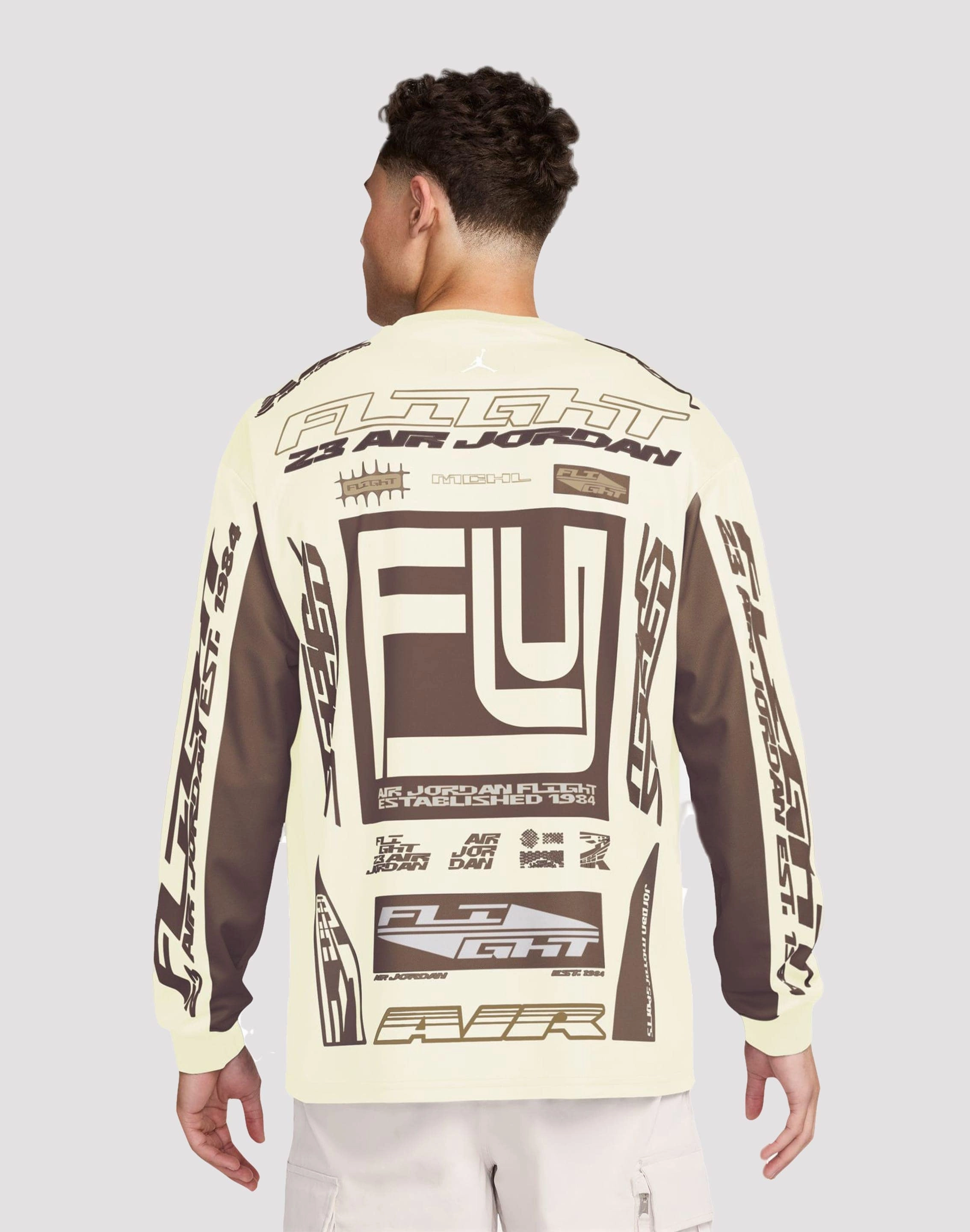New fashion arrivals Jordan MVP Printed Longsleeve Archaeo Brown Shirt