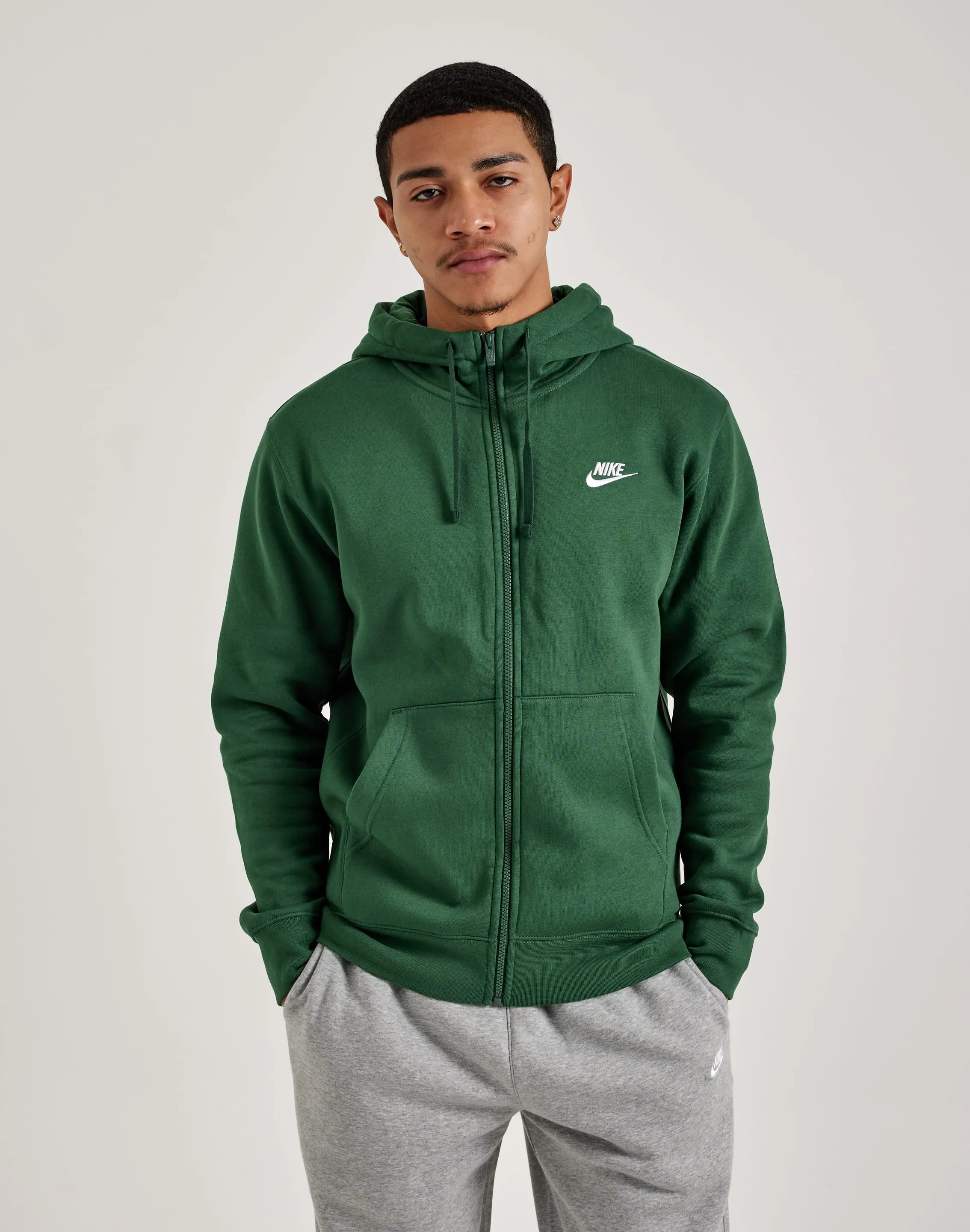 Nike Club Fleece Full-Zip Hoodie Formal wear selections Hip - hop fashion