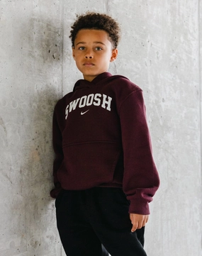 Nike Club Fleece Swoosh Hoodie Grade-School Preppy style items Fashion inspiration