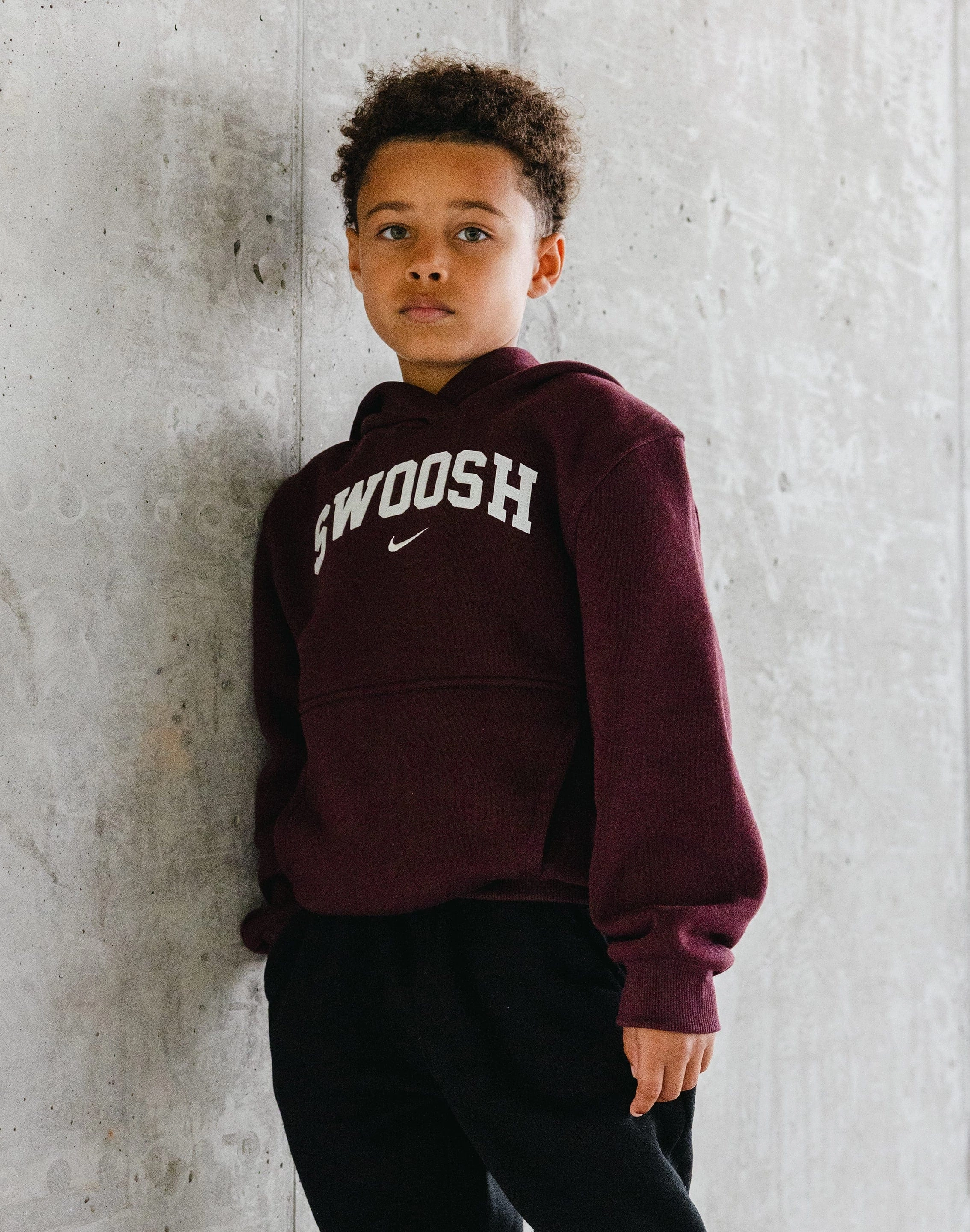 Nike Club Fleece Swoosh Hoodie Grade-School Luxury fashion items Linen - crafted fashion
