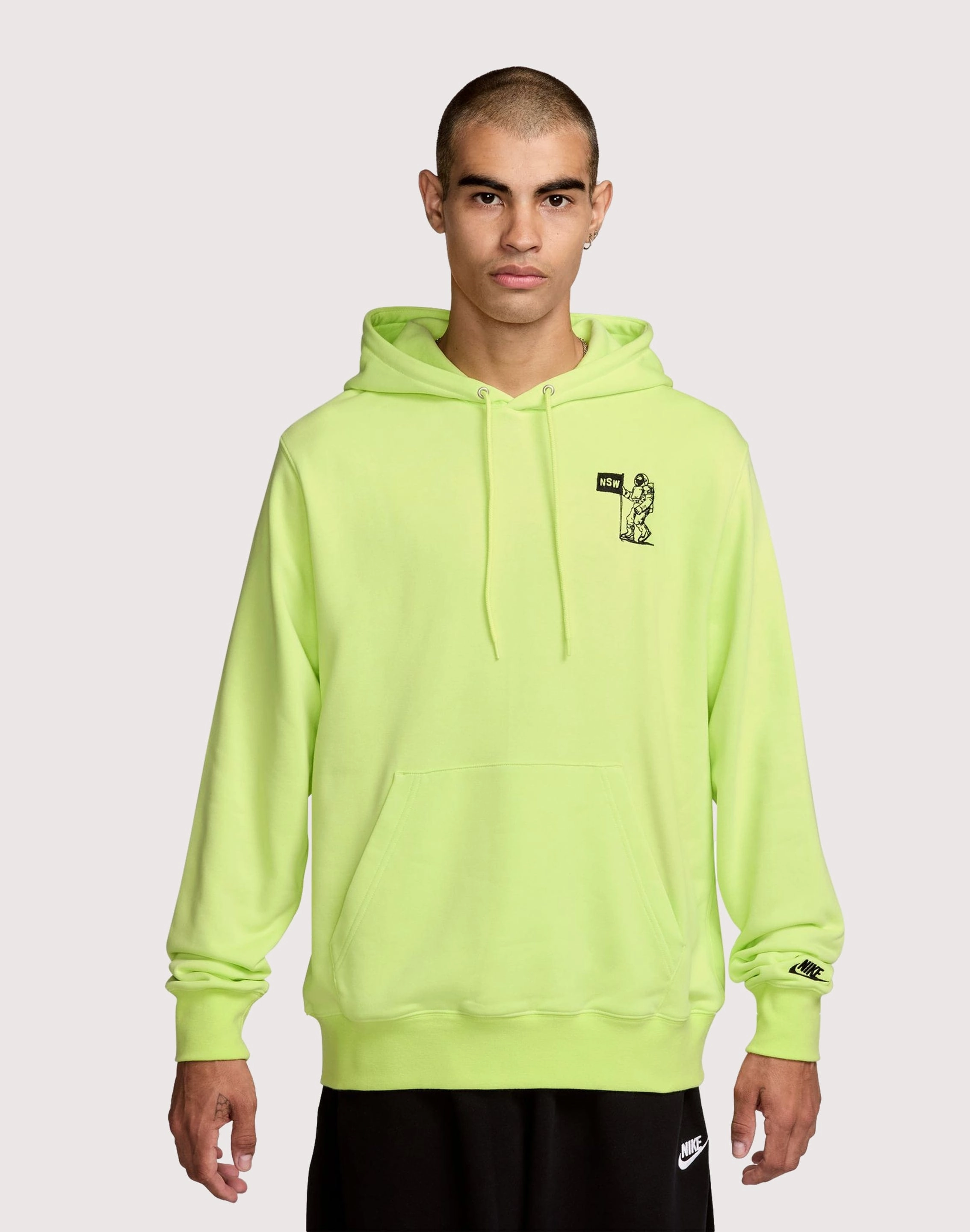 Luxury fashion items Nike Club French Terry Pullover Lime Hoodie Fashion sizes