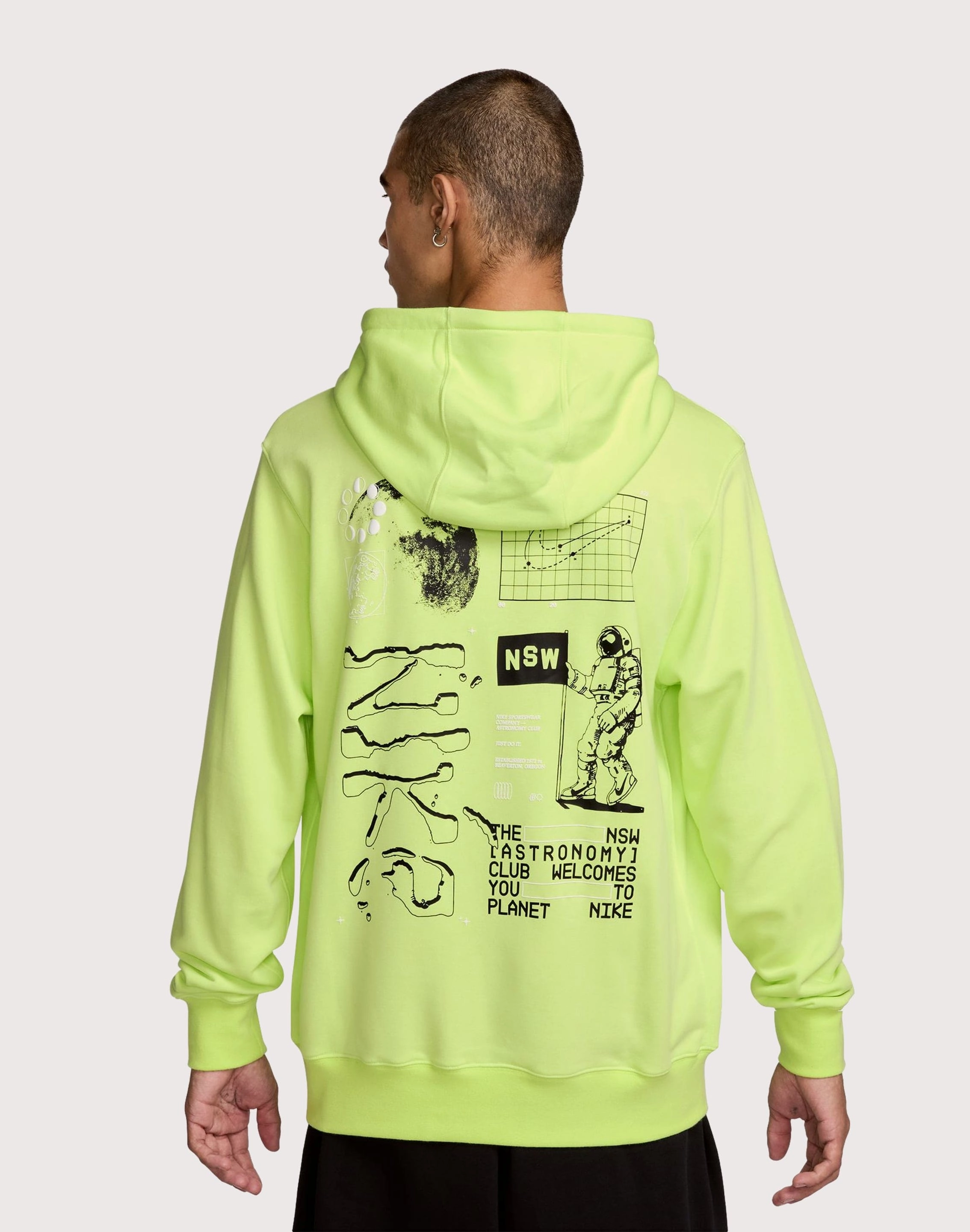 Nike Club French Terry Pullover Lime Hoodie Ethical fashion choices