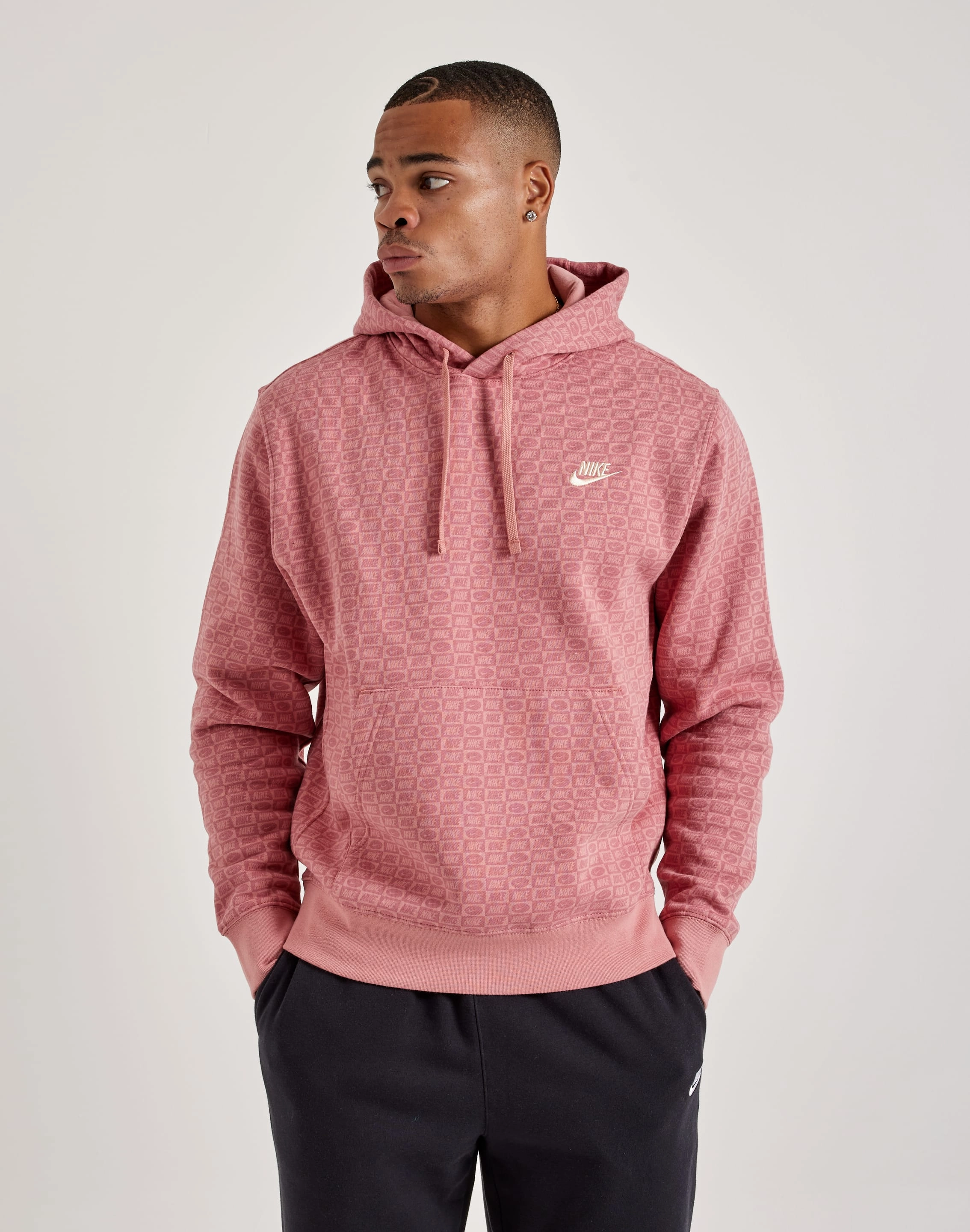 Nike Monogram Club Fleece Pullover Hoodie Recycled fashion materials