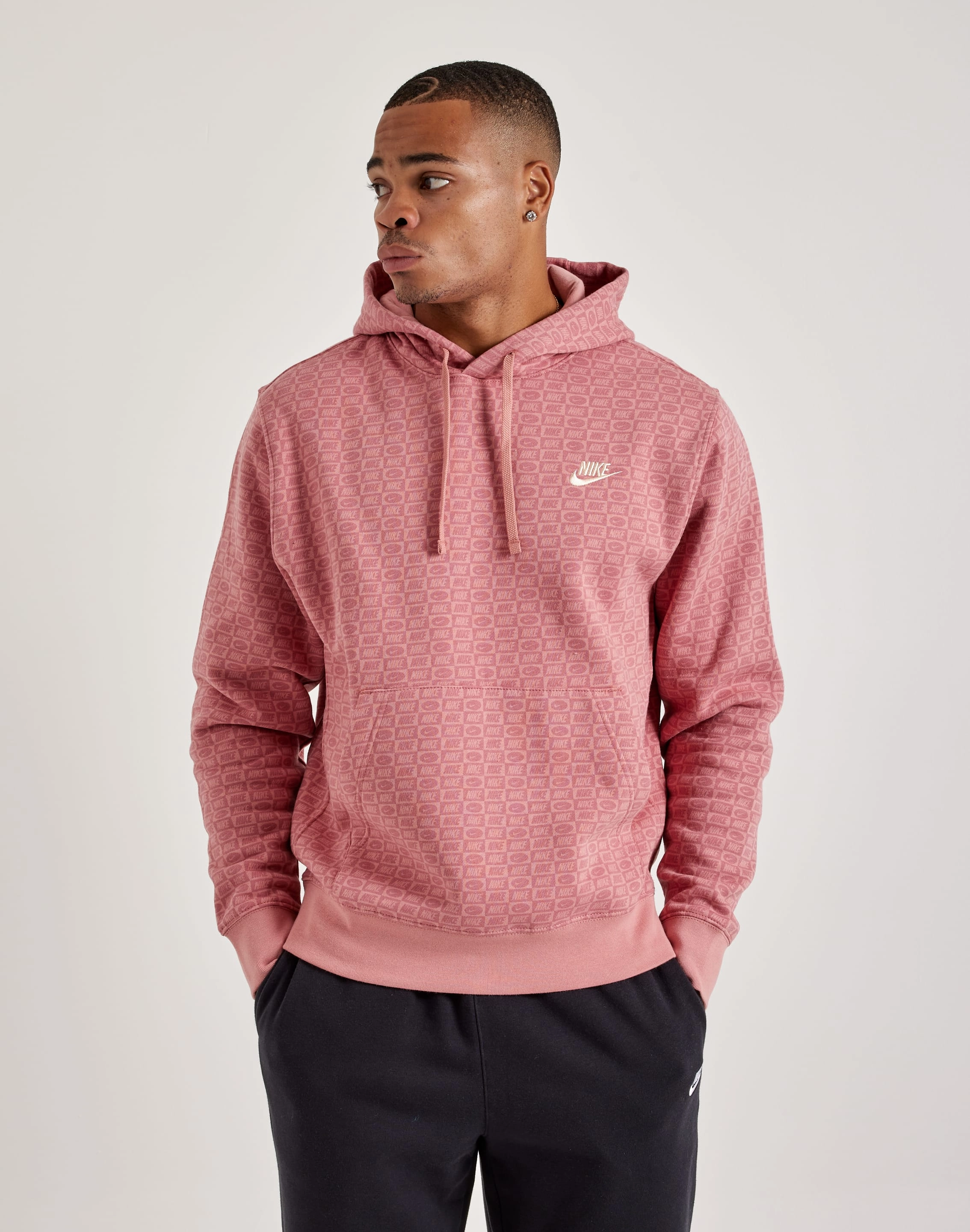 Nike Monogram Club Fleece Pullover Hoodie Recycled fashion materials