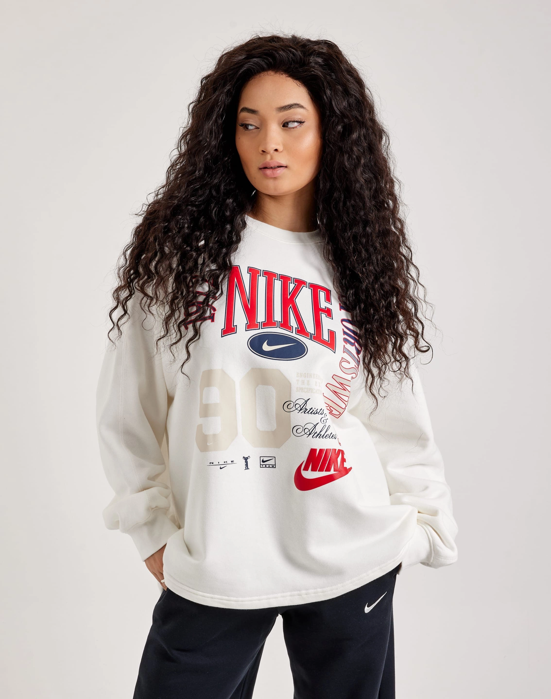 Ethical fashion choices Nike Oversized French Terry Crewneck Sweatshirt Affordable fashion