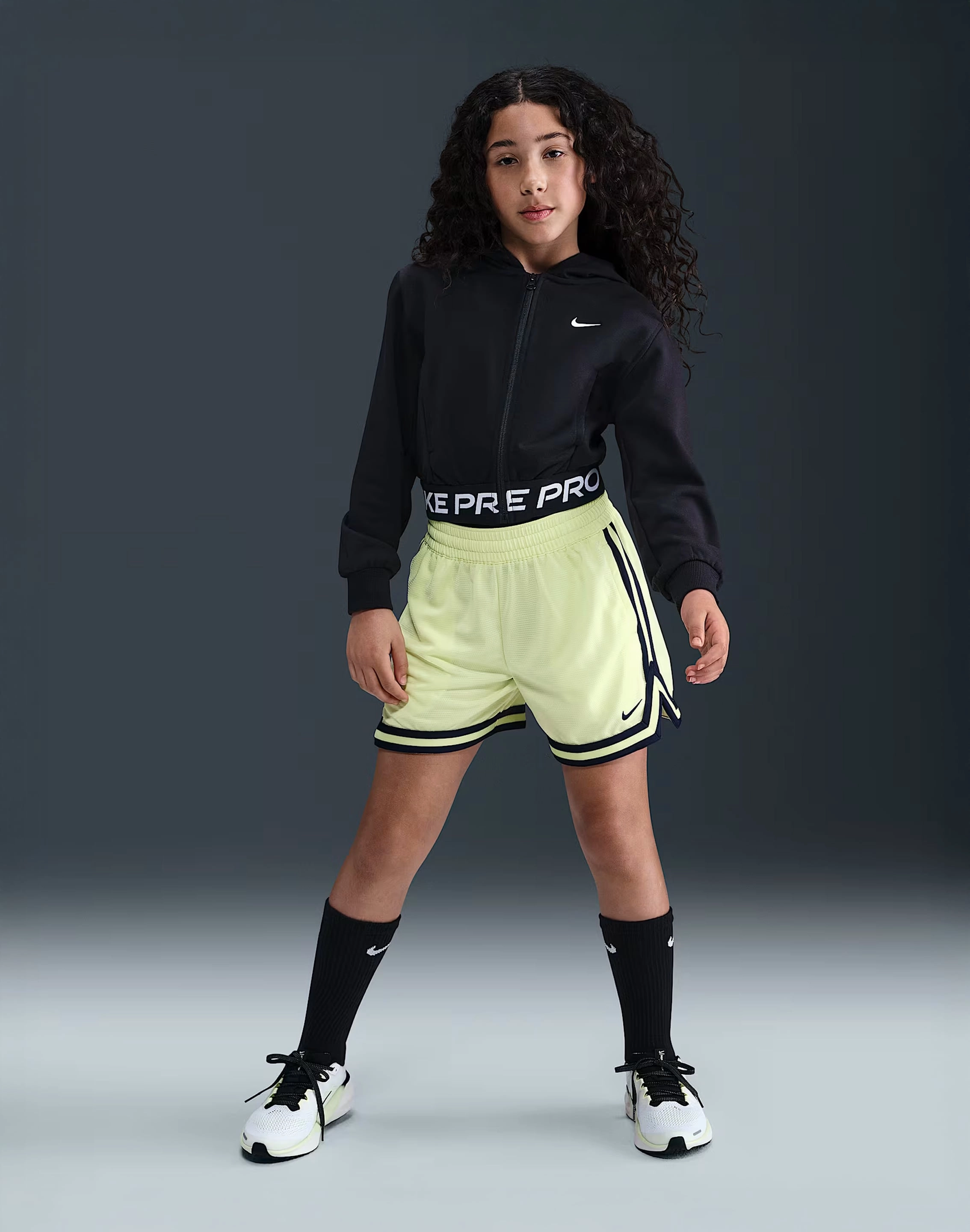 Nike Pro Fleece Dri-FIT Zip Hoodie Grade-School Activewear gear Fashion catalog