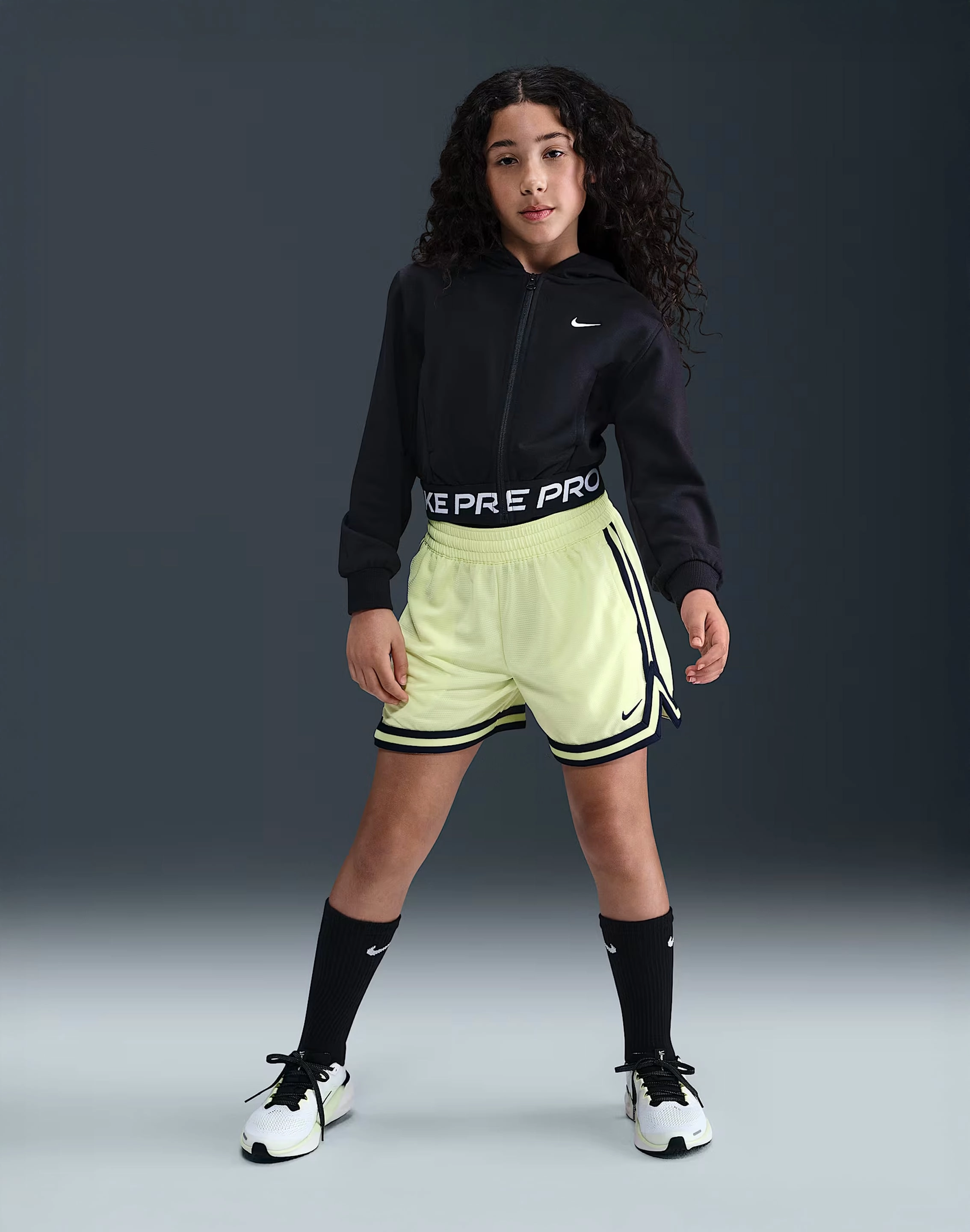 Suede - finished fashion Nike Pro Fleece Dri-FIT Zip Hoodie Grade-School Fashion collections