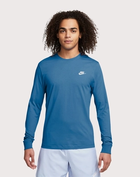 Nike Sportswear Club Long-Sleeve Blue Tee Fashion catalog Fashion collections