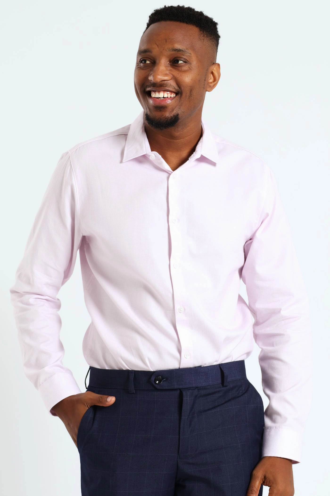 Melange Textured Shirt - Pink Fashion on sale Smart fashion (wearables)