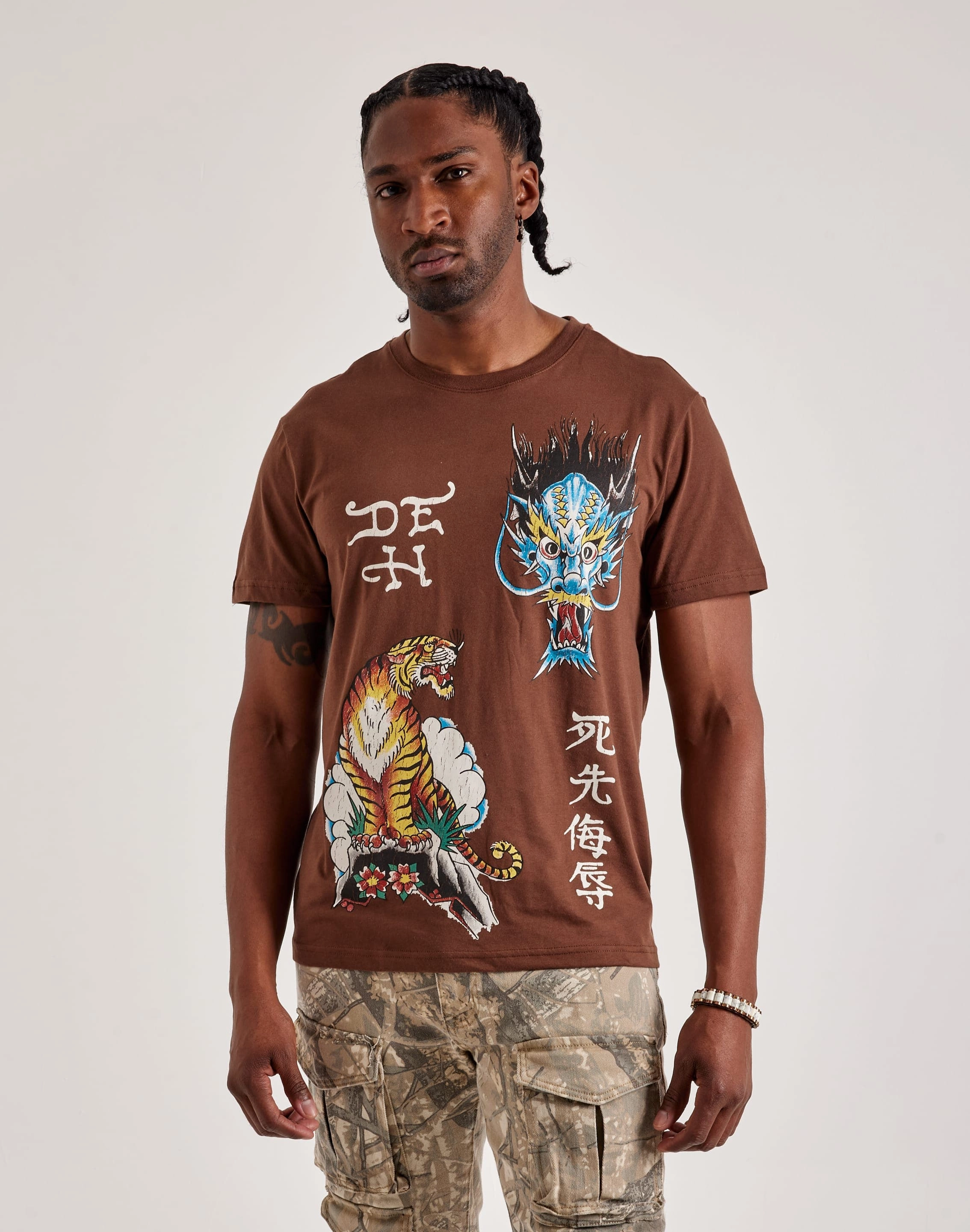 Patterned fashion (floral, stripes, etc.) Ed Hardy Tiger Dragon Tee Fashion-forward items