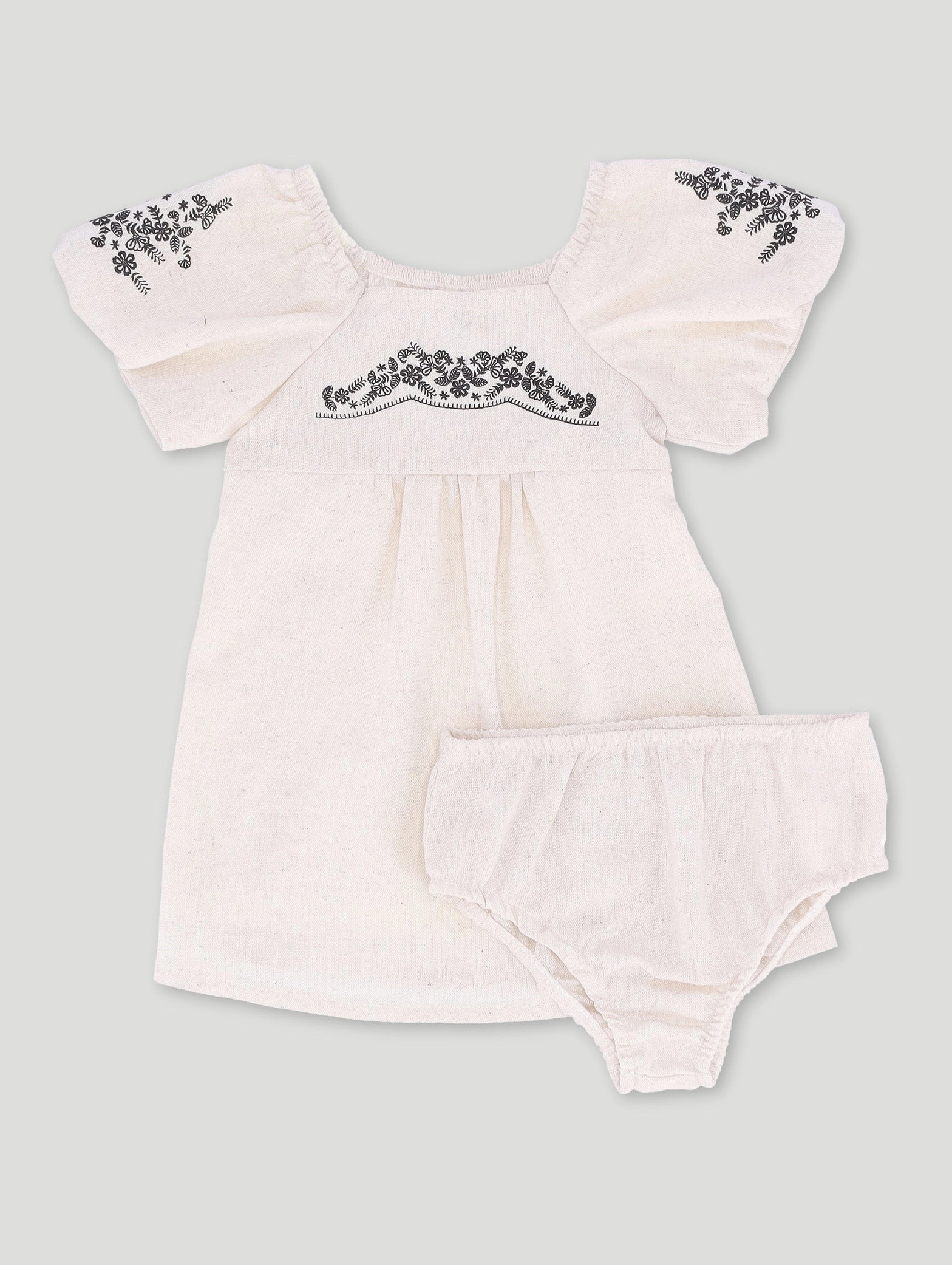 Baby Girls Occasion Dress With Under Pantie - Light Stone Online fashion shopping Printed fashion