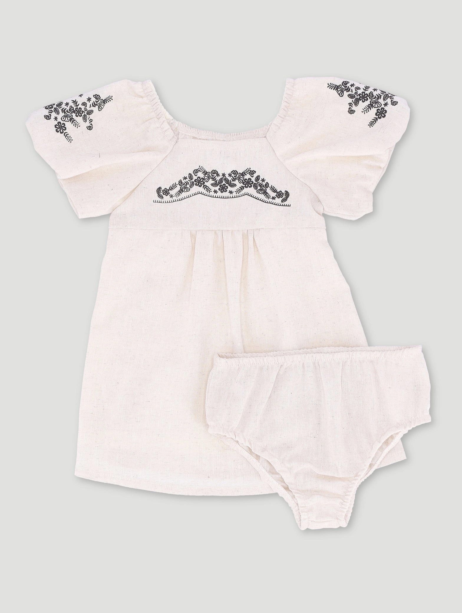 Evening wear Baby Girls Occasion Dress With Under Pantie - Light Stone Free shipping offers