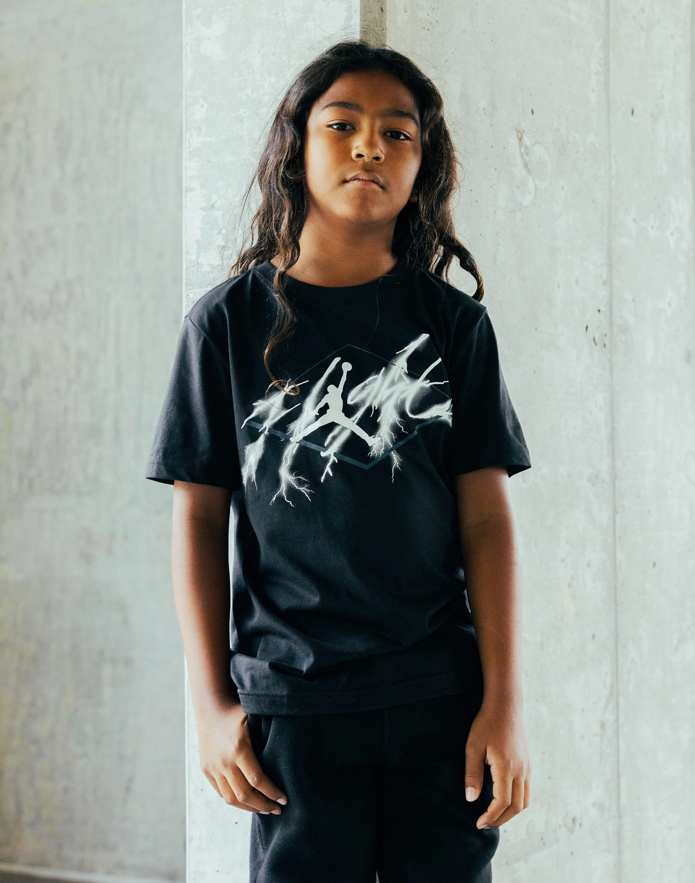 Patterned fashion (floral, stripes, etc.) Jordan AJ4 Flight Lightning Tee Grade-School Fashion trends by region