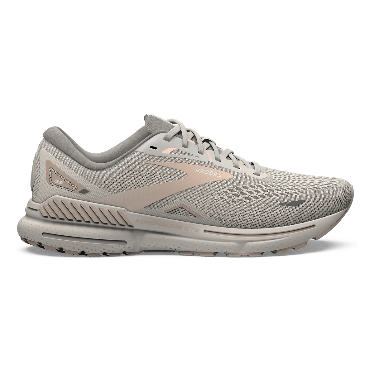 Mindful Brooks Adrenaline GTS 23 - Crystal Grey - Villa - White Convenient