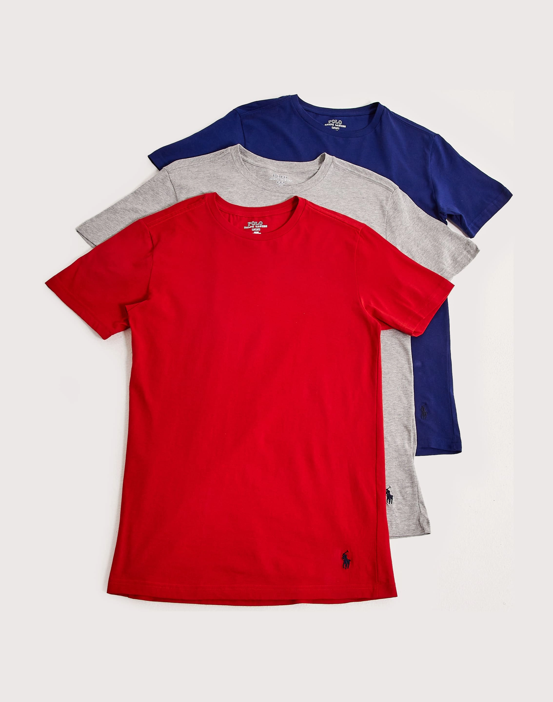Clothing prices Polo Ralph Lauren Slim Fit Cotton Crewneck Tee 3-Pack Budget - friendly fashion