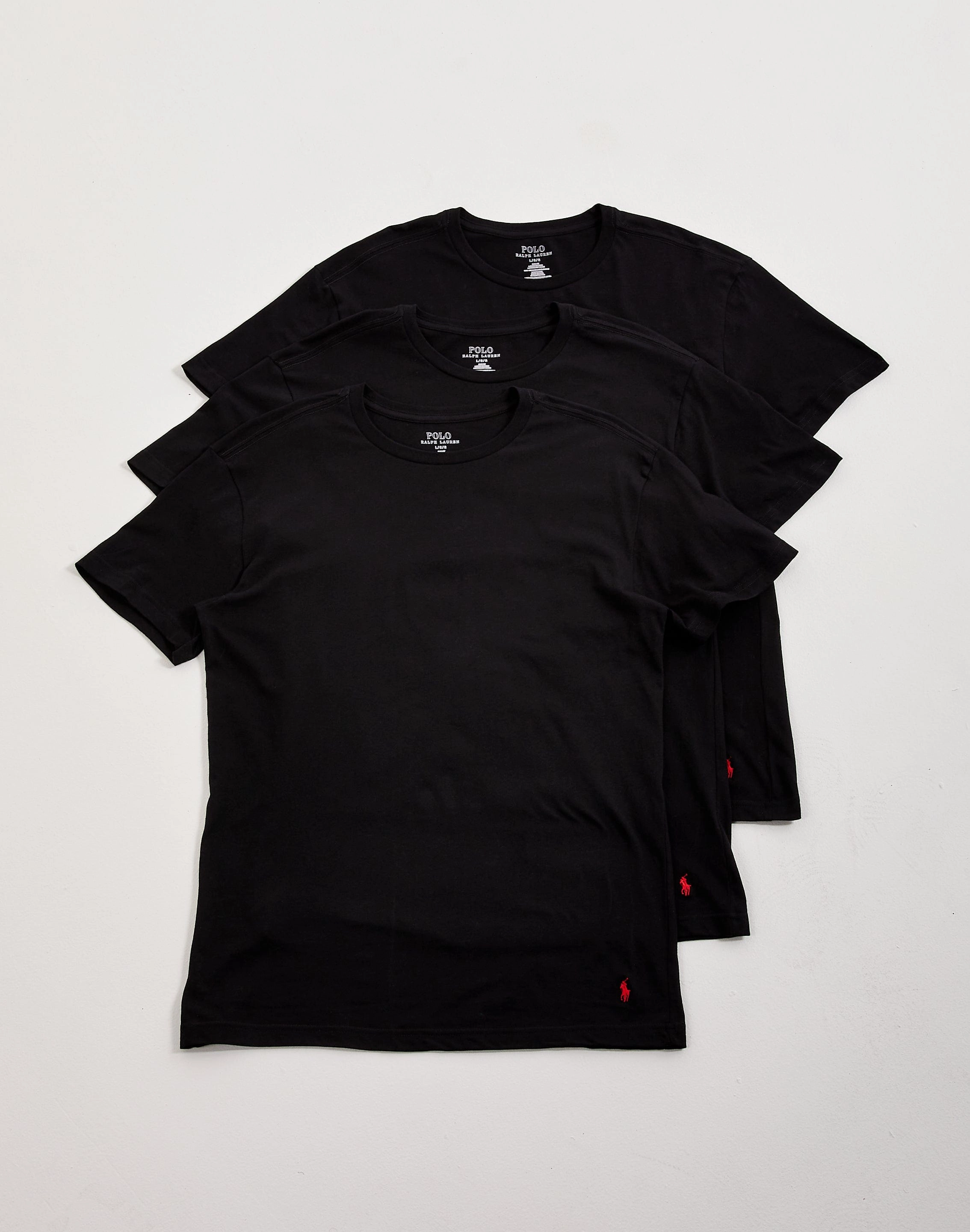 Fashion essentials Polo Ralph Lauren Slim Fit Cotton Crewneck Tee 3-Pack Free shipping offers