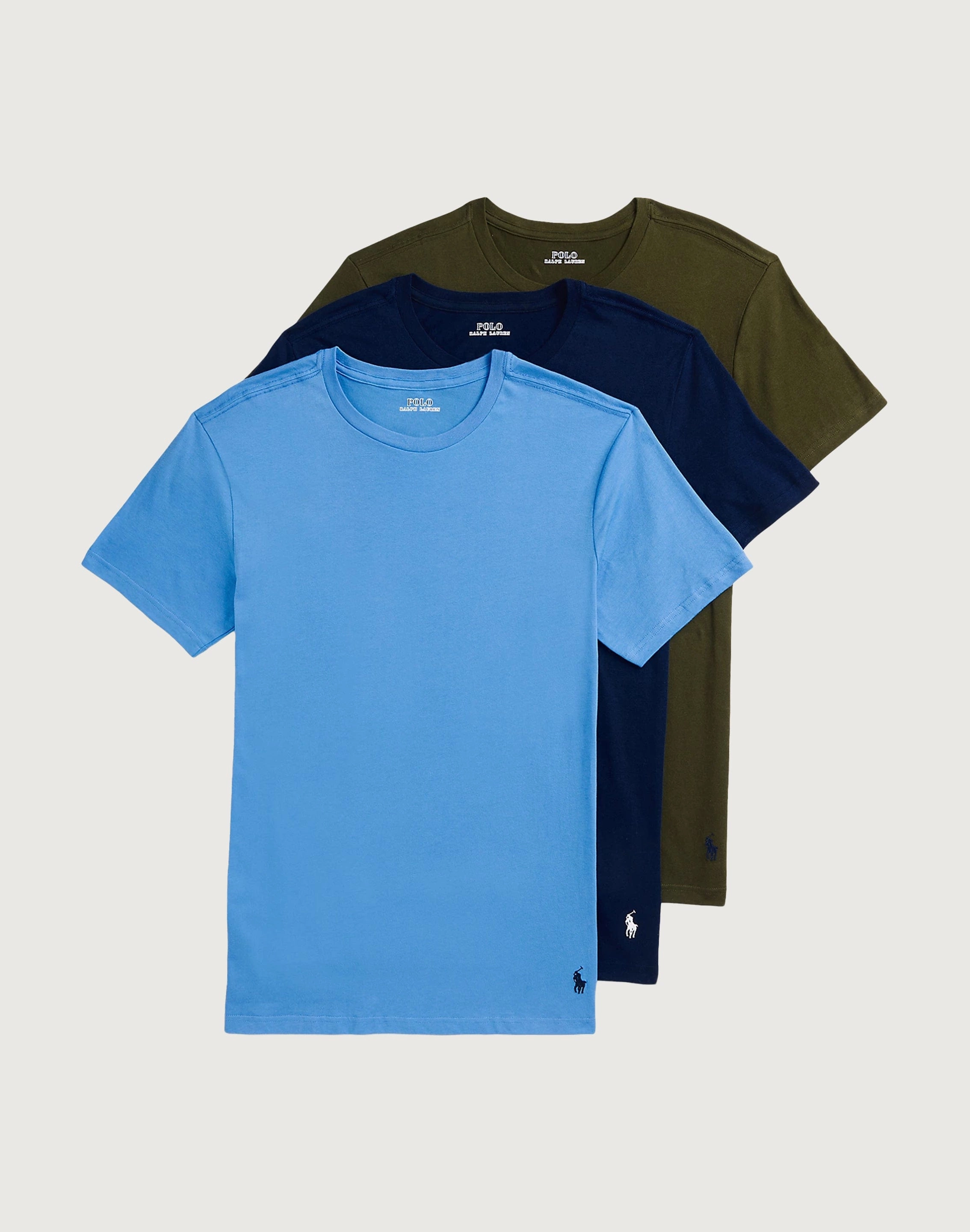 Fashion events Polo Ralph Lauren Slim-Fit Cotton Crewneck Tee 3-Pack Polyester - used fashion