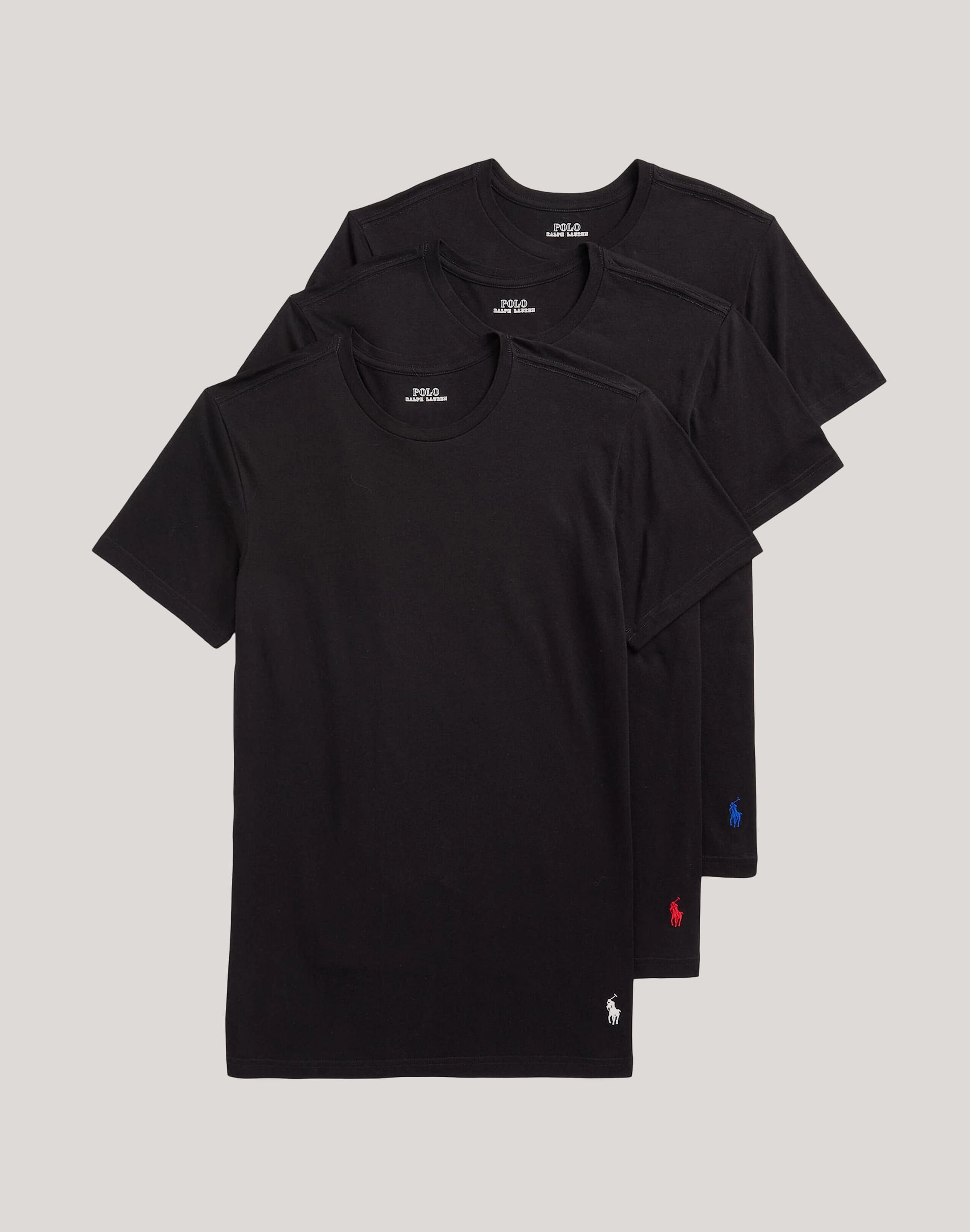 Wool - sourced fashion Polo Ralph Lauren Slim Fit Cotton Crewneck Tee 3-Pack Casual wear options