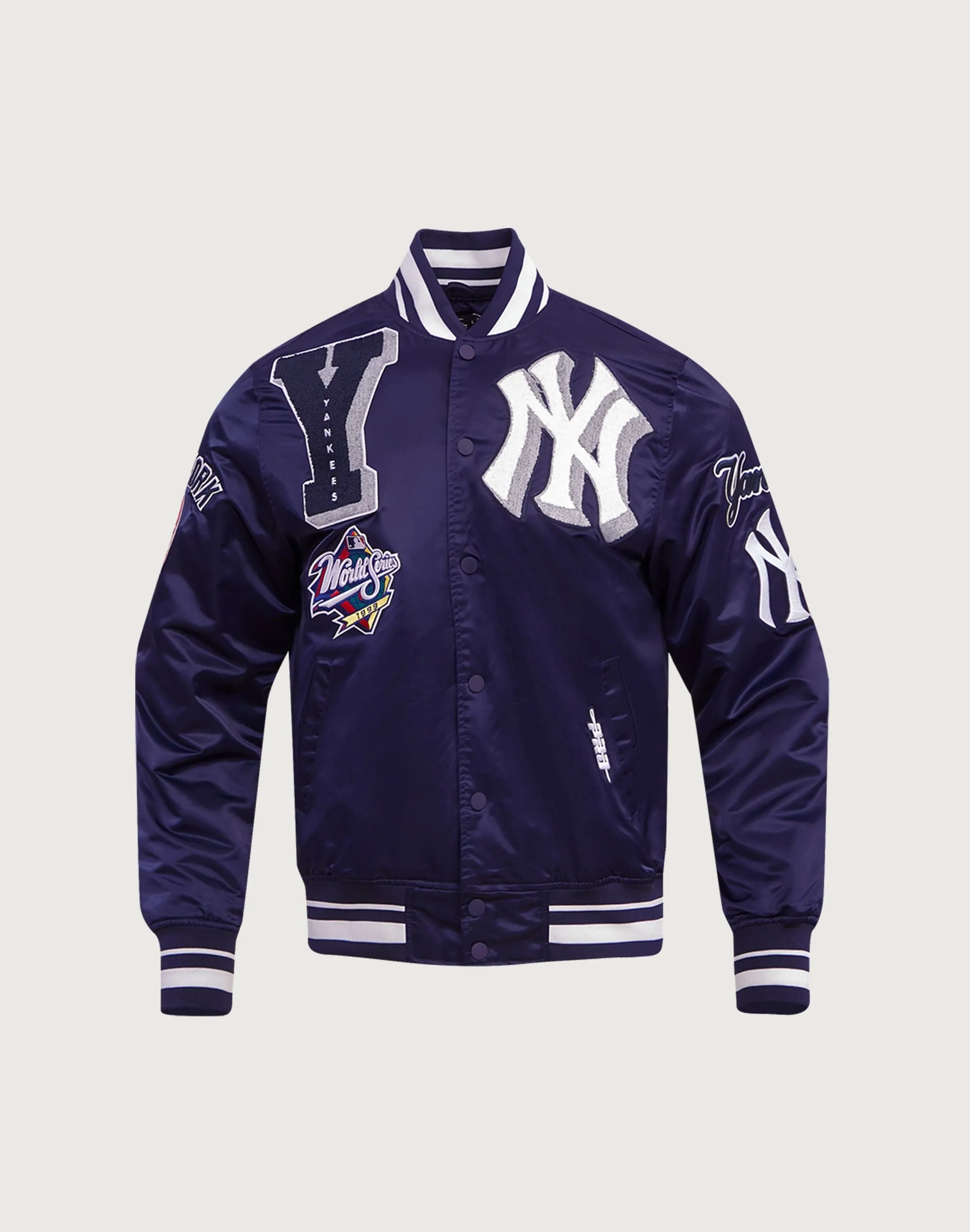 Polyester - used fashion Pro Standard New York Yankees Mashup Rib Satin Jacket Wardrobe staples